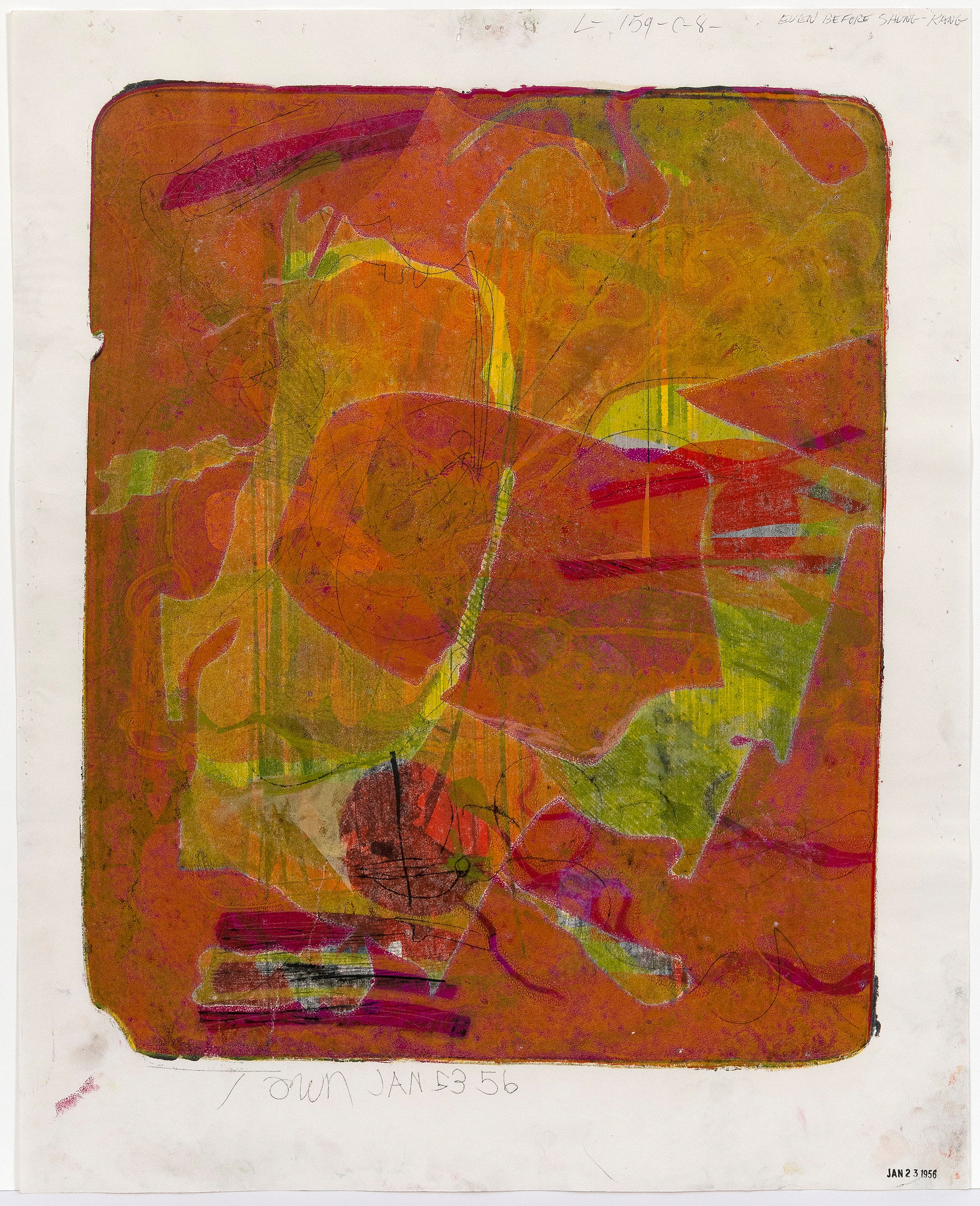 HAROLD TOWN "SHUNG KANG" SINGLE AUTOGRAPHIC PRINT, 1956 - Image 14