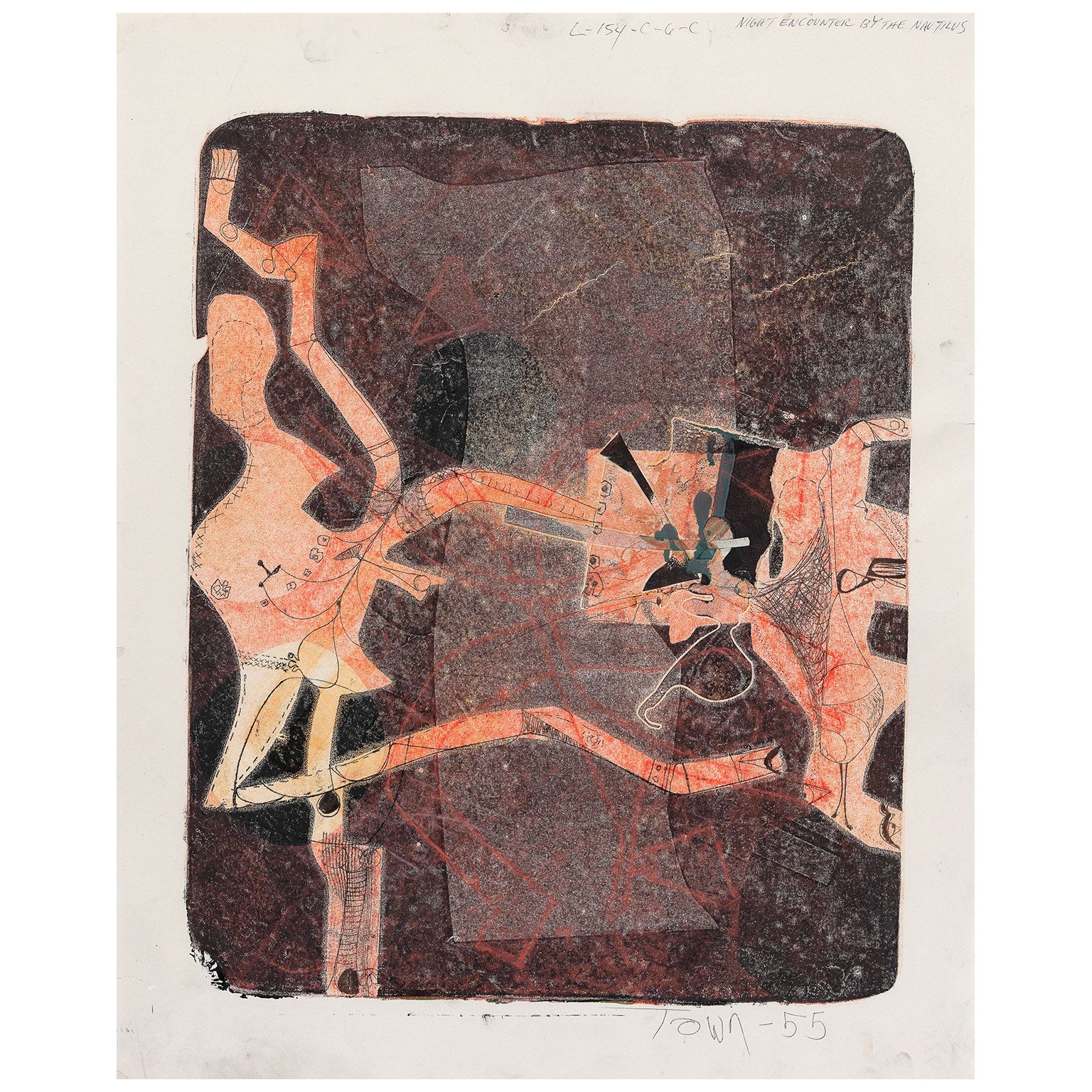 HAROLD TOWN "NAUTILUS" SINGLE AUTOGRAPHIC PRINT, 1955 - Image 2