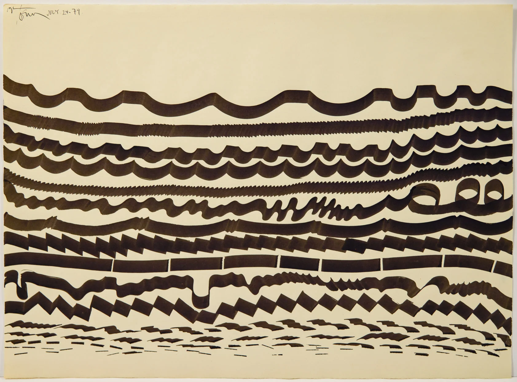 HAROLD TOWN "OCEAN #3" DRAWING, 1979 - Image 11