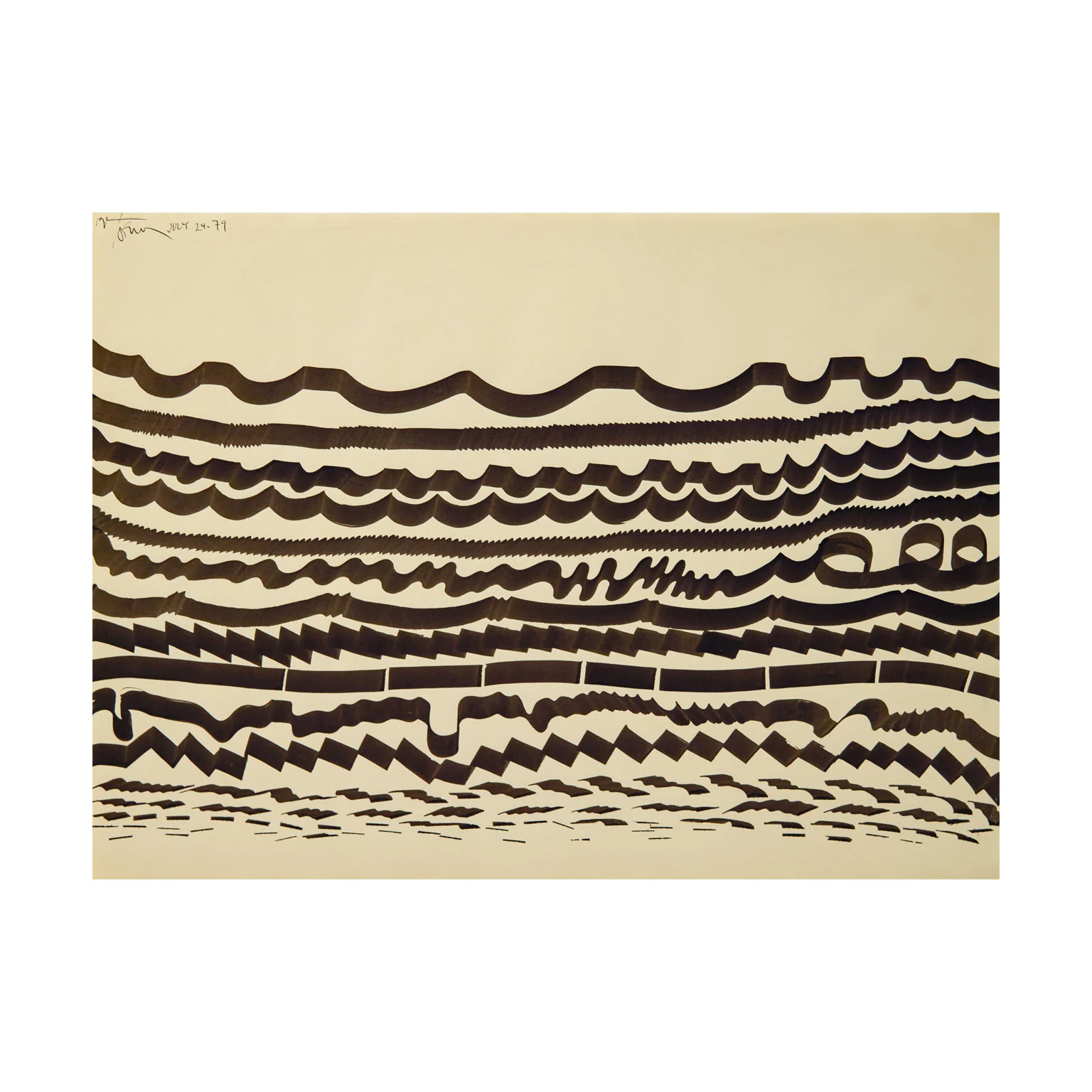 HAROLD TOWN "OCEAN #3" DRAWING, 1979 - Image 2