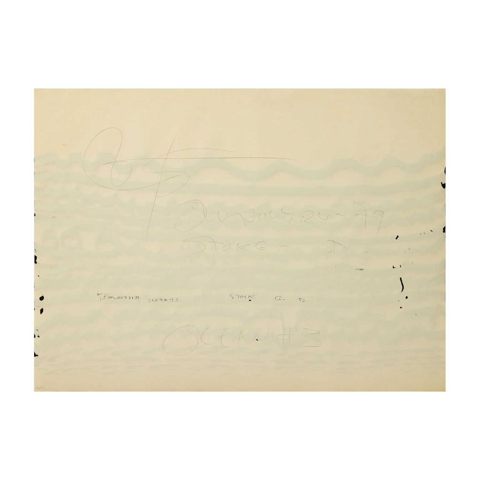 HAROLD TOWN "OCEAN #3" DRAWING, 1979 - Image 7