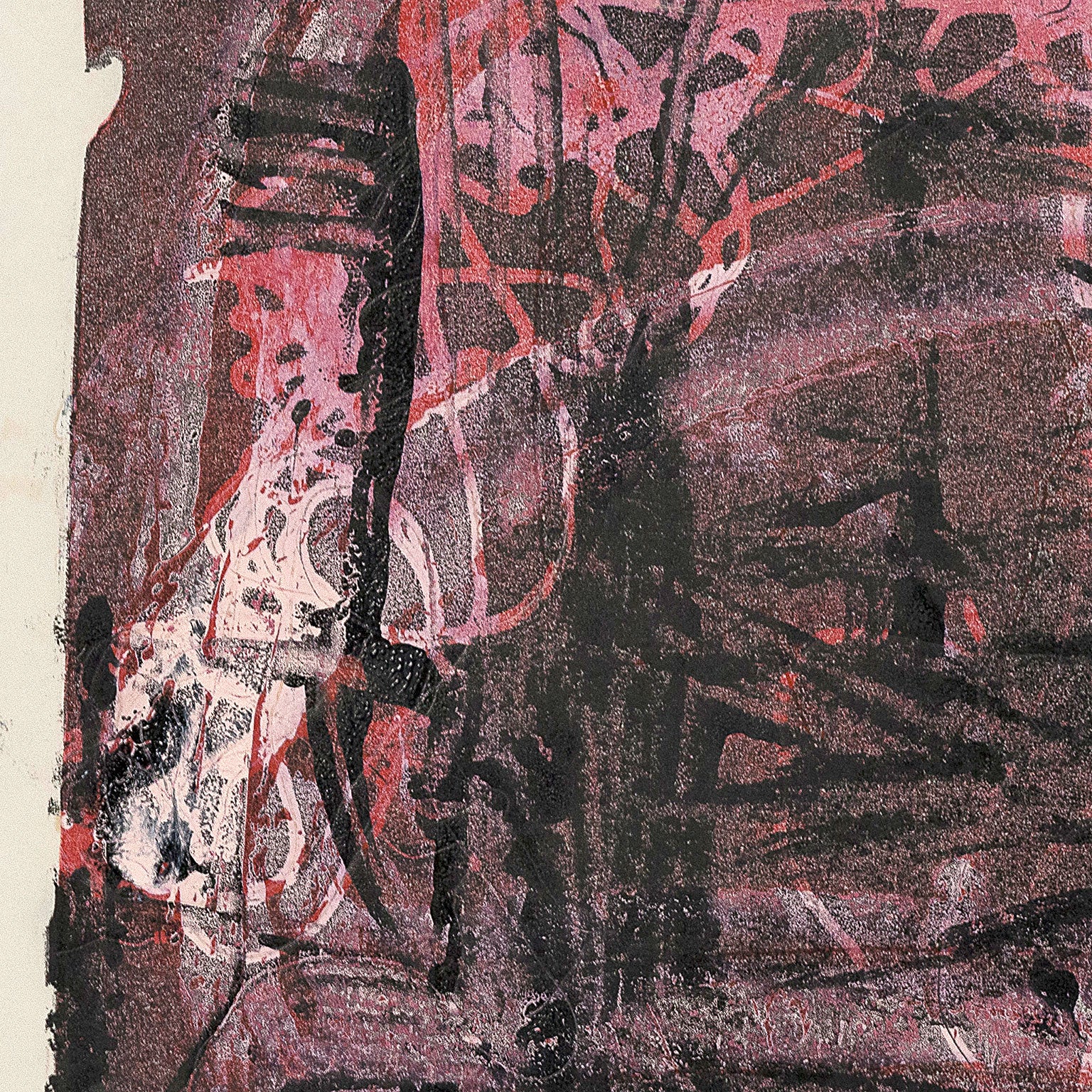 HAROLD TOWN "SINGLE AUTOGRAPHIC PRINT -BLACK BERRY", 1955 - Image 4