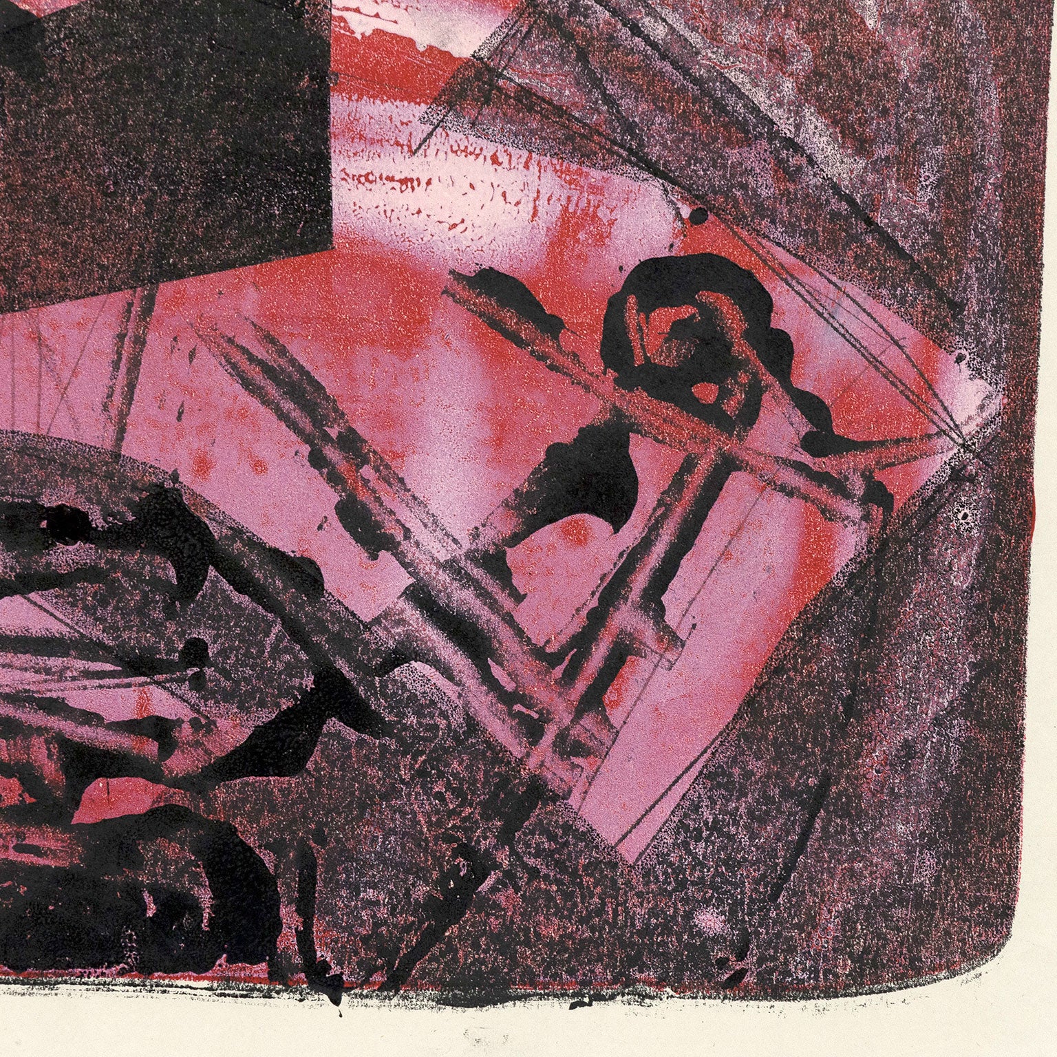 HAROLD TOWN "SINGLE AUTOGRAPHIC PRINT -BLACK BERRY", 1955 - Image 7
