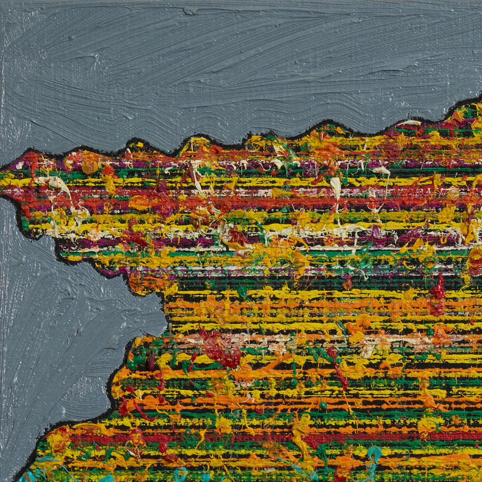 HAROLD TOWN "SNAP" OIL AND LUCITE ON CANVAS, c. 1973 - Image 5