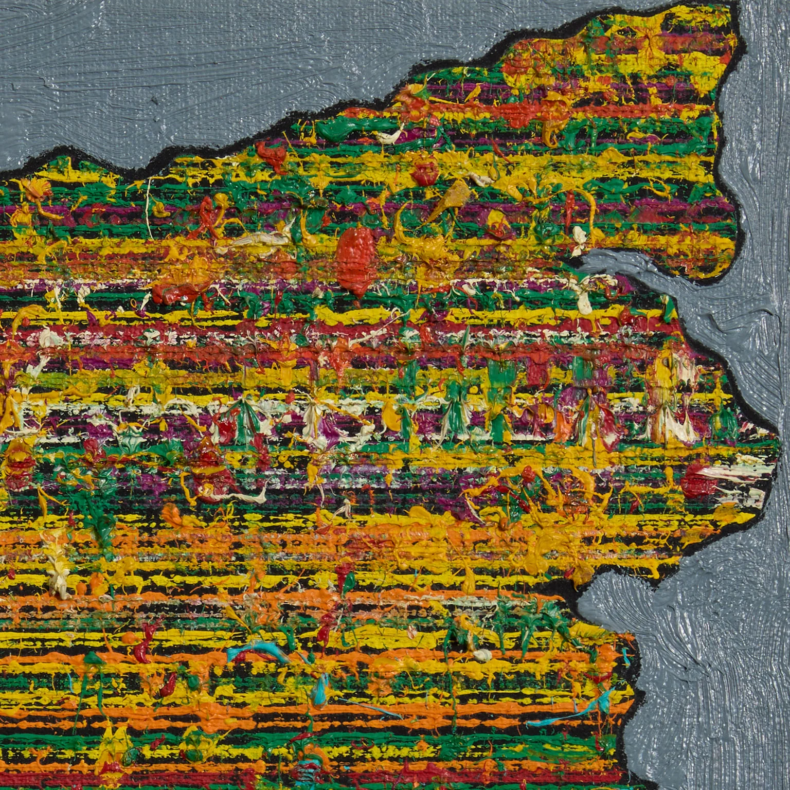HAROLD TOWN "SNAP" OIL AND LUCITE ON CANVAS, c. 1973 - Image 6
