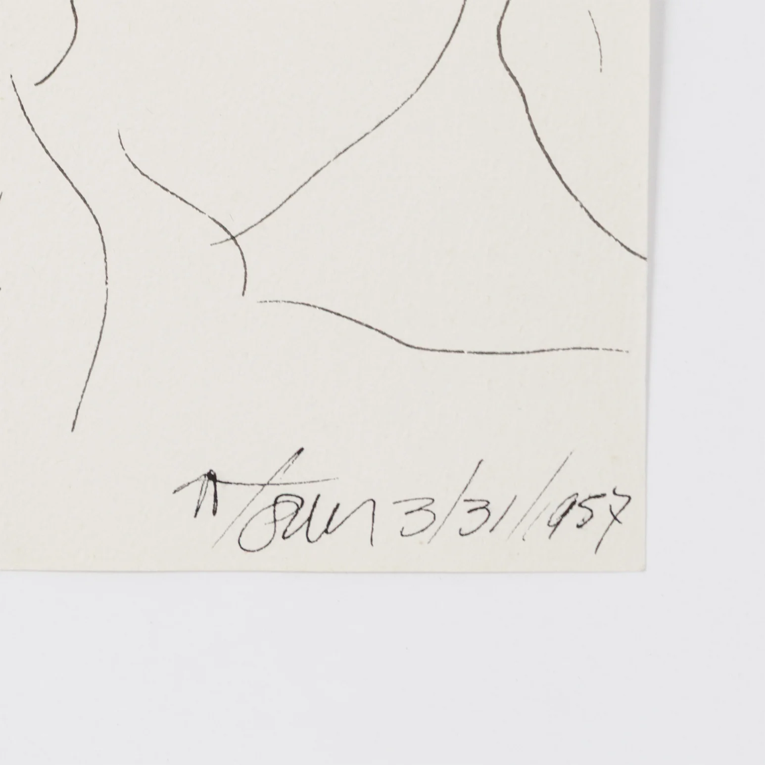 HAROLD TOWN "SURPRISED BUTLER" DRAWING, 1957 - Image 4