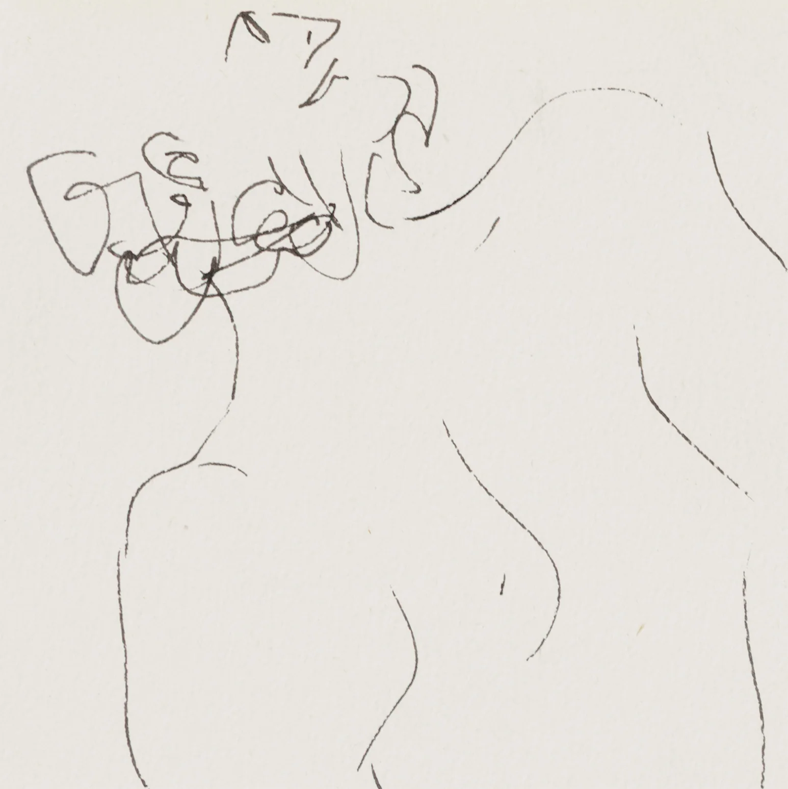 HAROLD TOWN "SURPRISED BUTLER" DRAWING, 1957 - Image 5