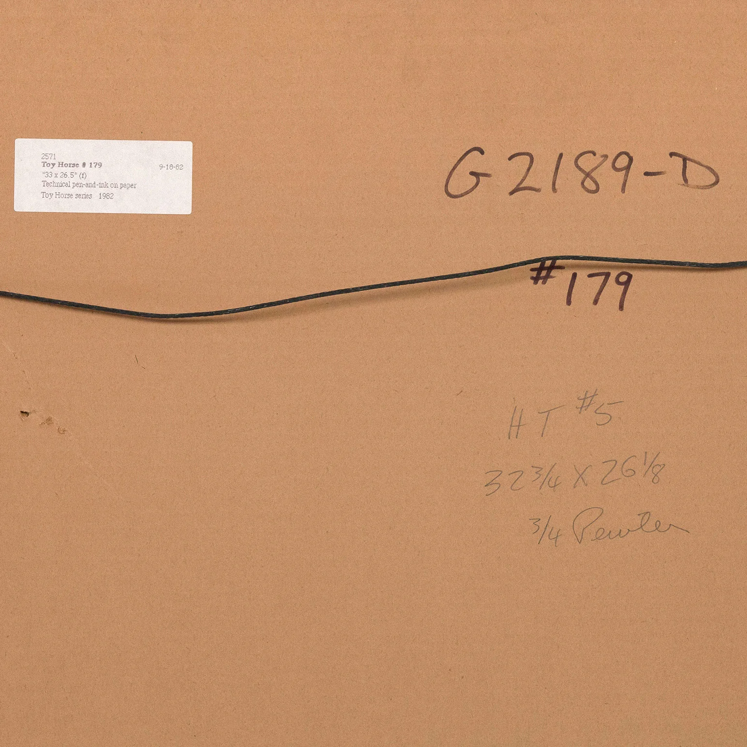HAROLD TOWN "TOY HORSE #179" DRAWING, 1982 - Image 12