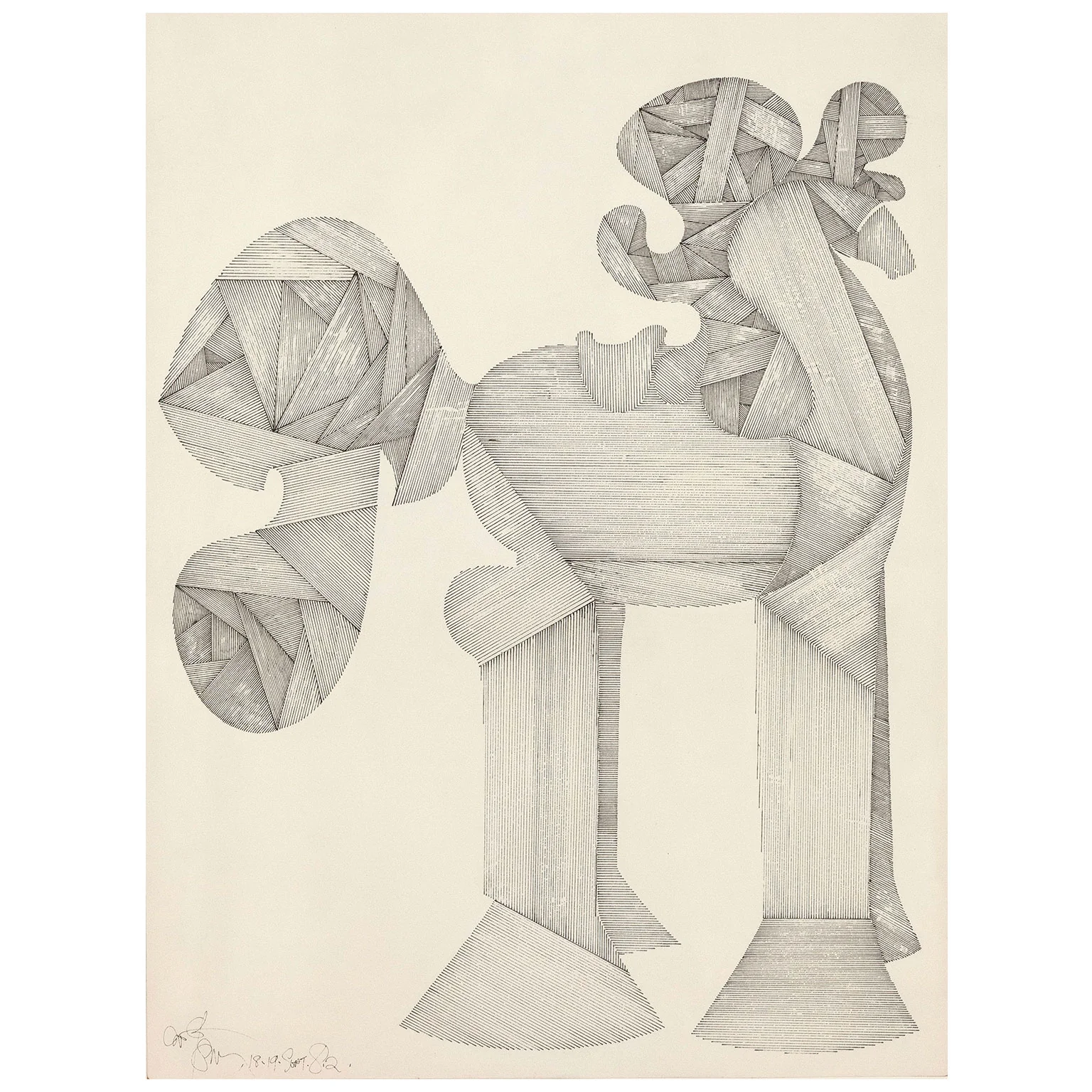 HAROLD TOWN "TOY HORSE #179" DRAWING, 1982 - Image 13