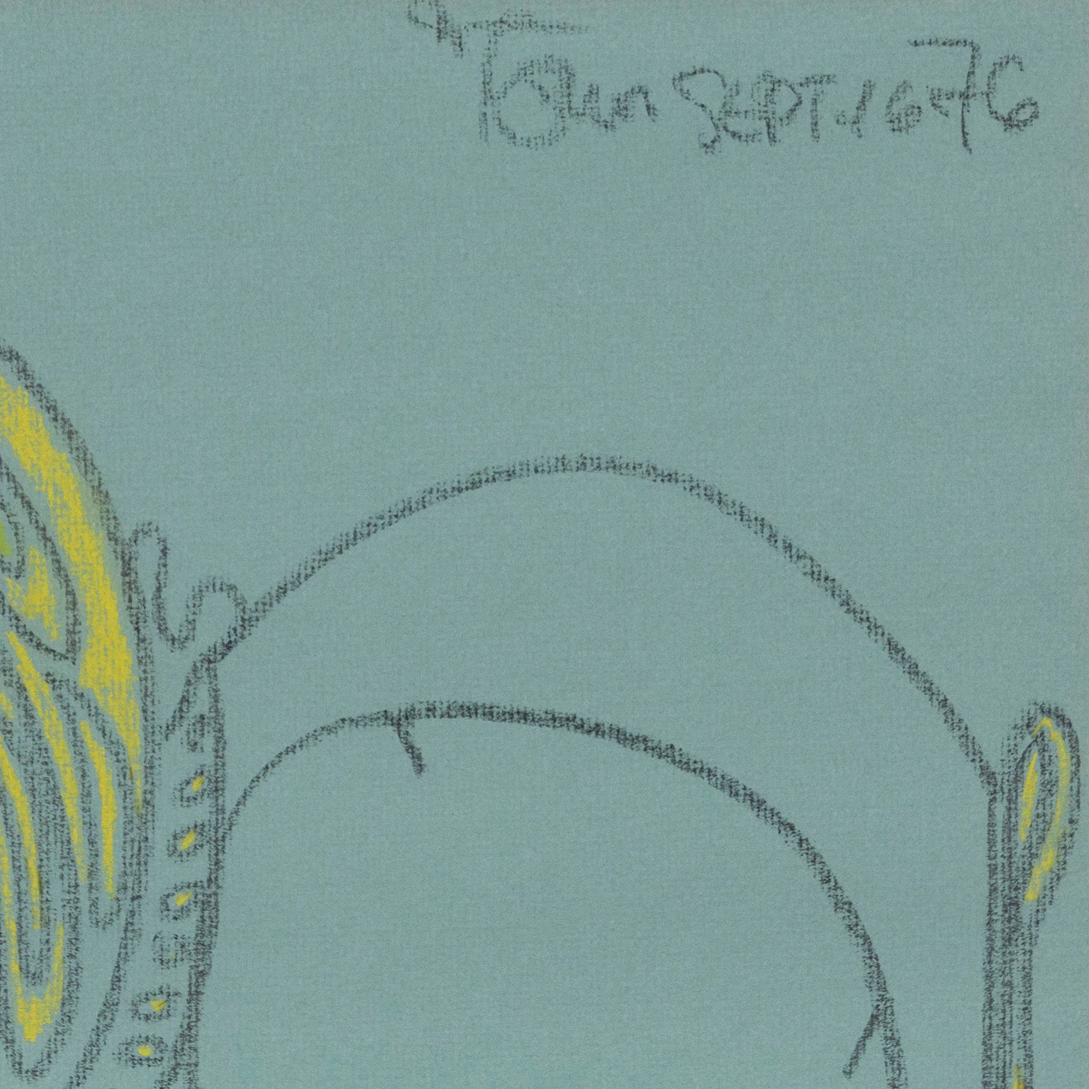 HAROLD TOWN "BLUE TOY HORSE" MIXED MEDIA ON PAPER, 1976 - Image 3