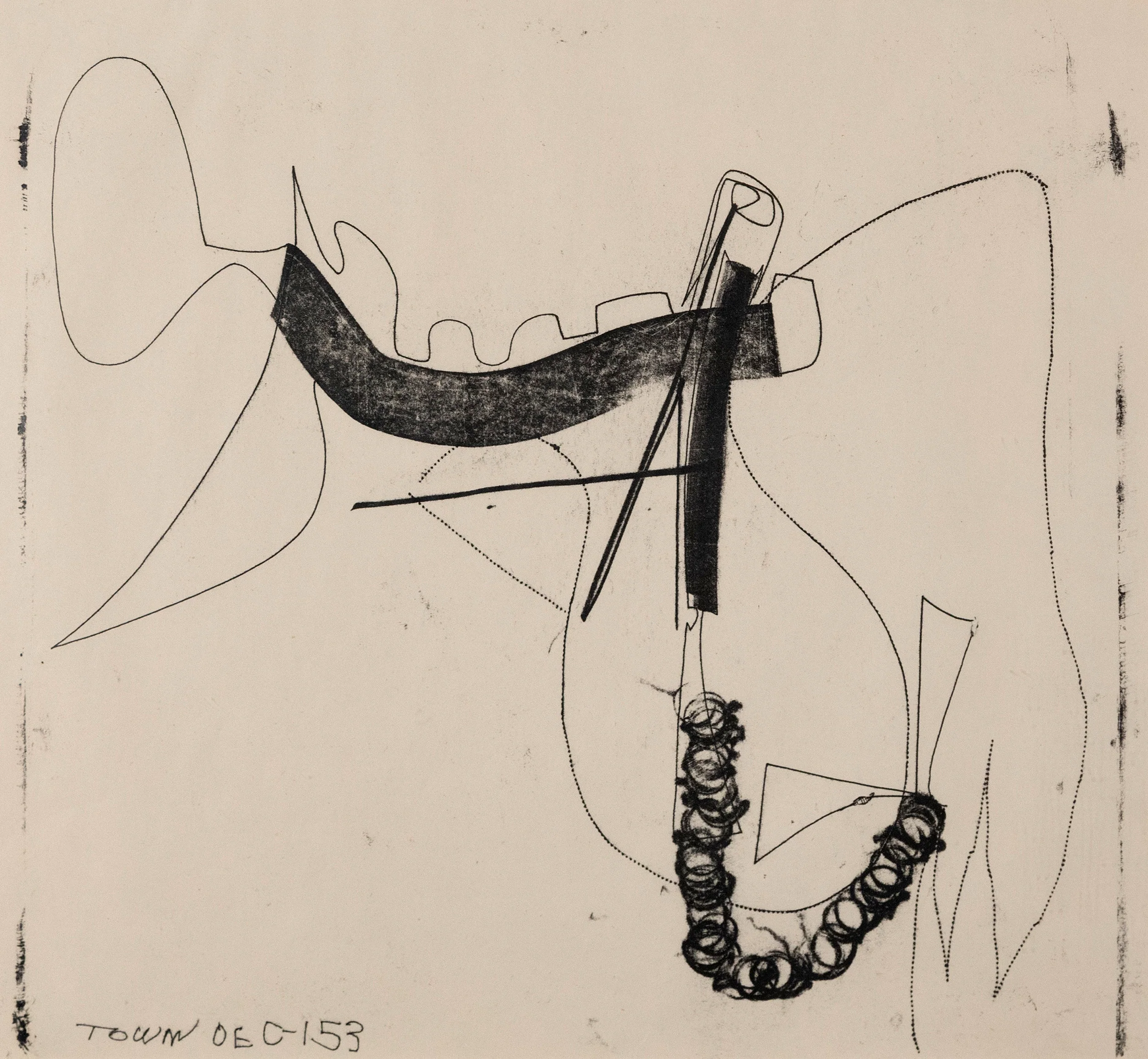 HAROLD TOWN "LINES AND LOOPS" MONOTYPE, 1953 - Image 11