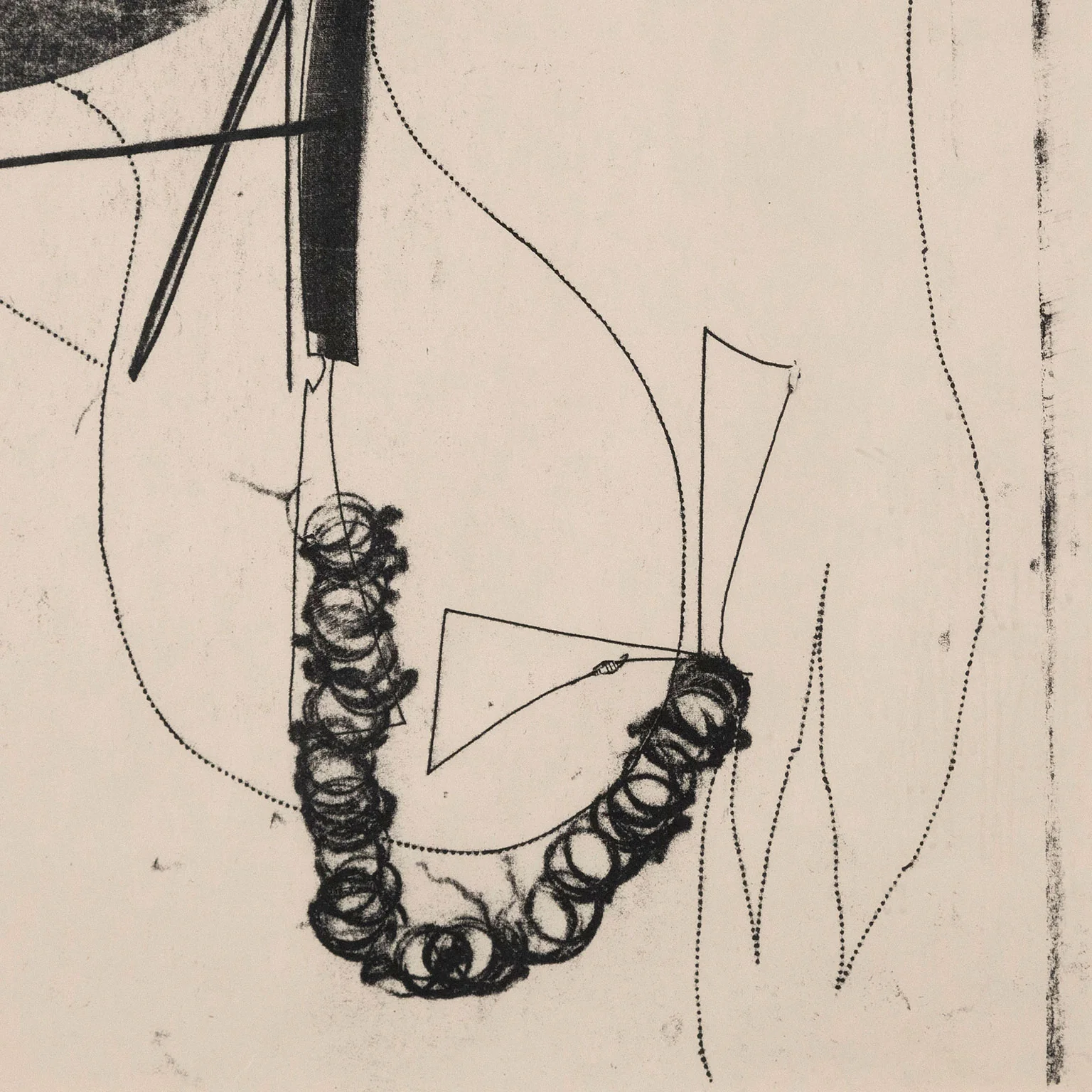 HAROLD TOWN "LINES AND LOOPS" MONOTYPE, 1953 - Image 6