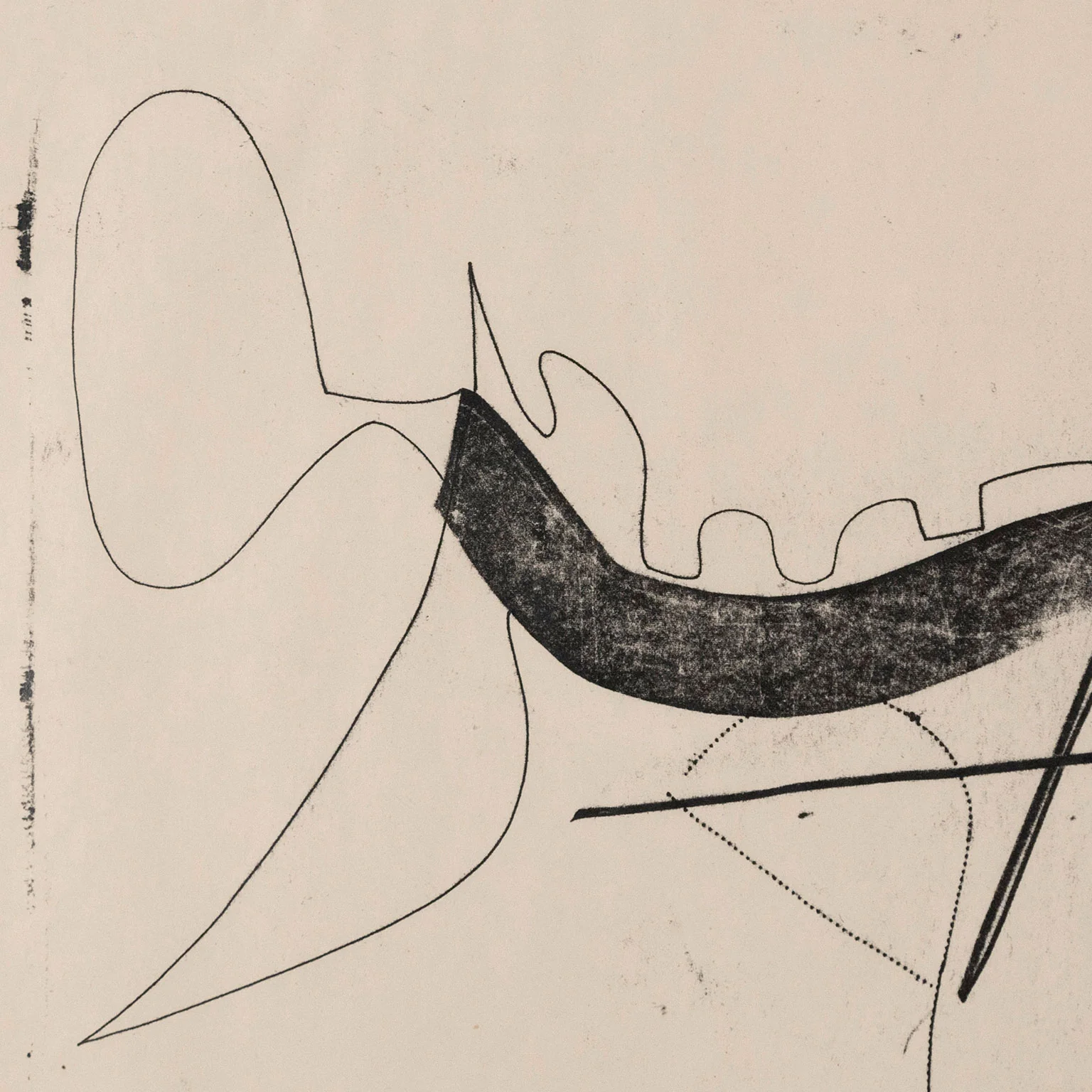 HAROLD TOWN "LINES AND LOOPS" MONOTYPE, 1953 - Image 7
