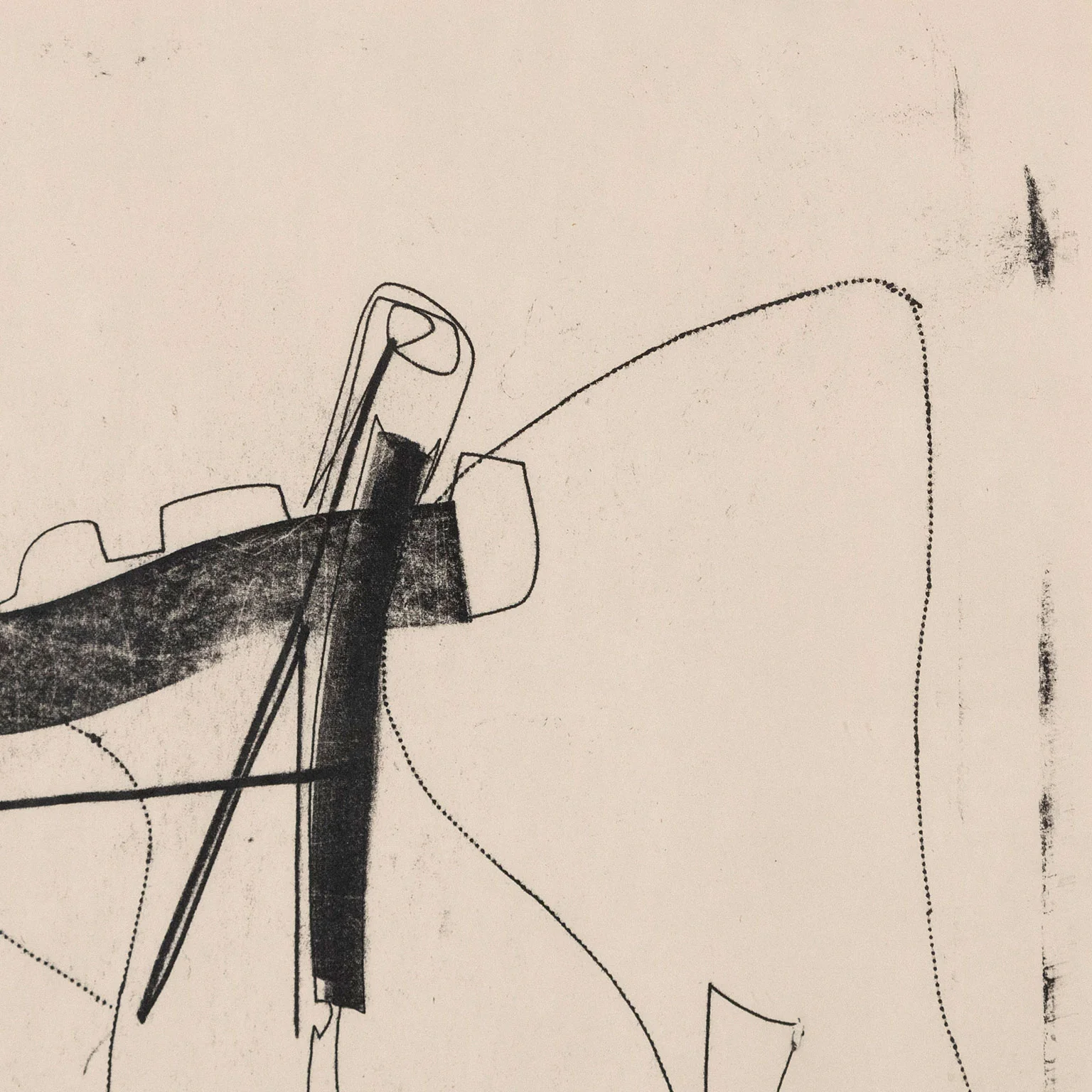 HAROLD TOWN "LINES AND LOOPS" MONOTYPE, 1953 - Image 8