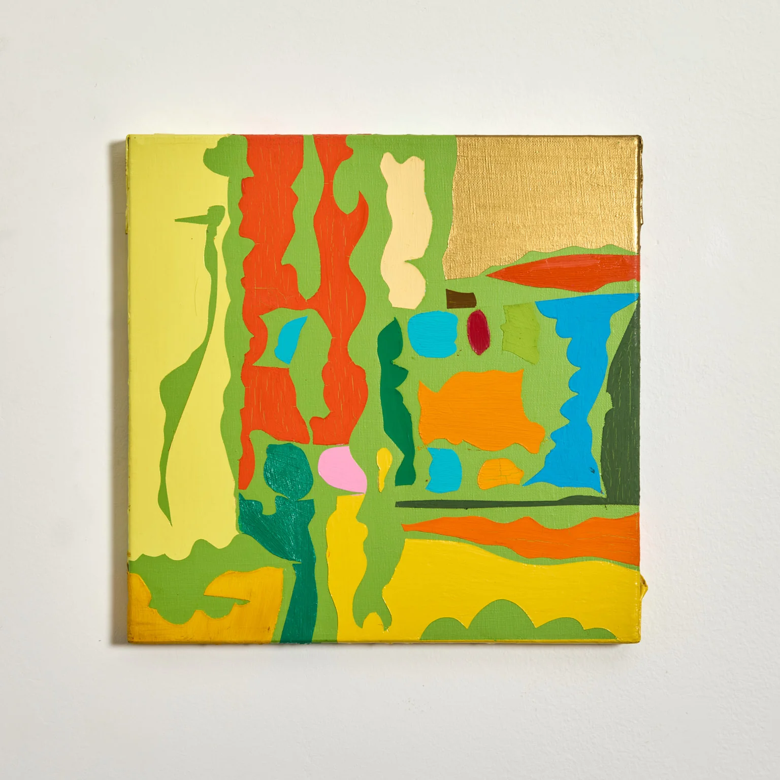HAROLD TOWN "UNTITLED (PARK)" OIL AND LUCITE ON CANVAS, c. 1973 - Image 2