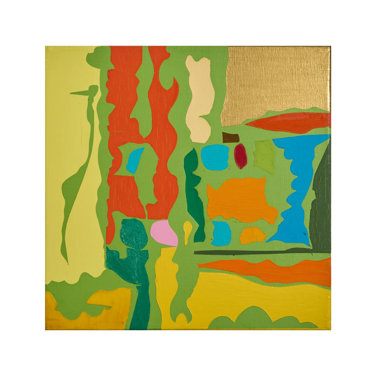 HAROLD TOWN "UNTITLED (PARK)" OIL AND LUCITE ON CANVAS, c. 1973 - Image 3