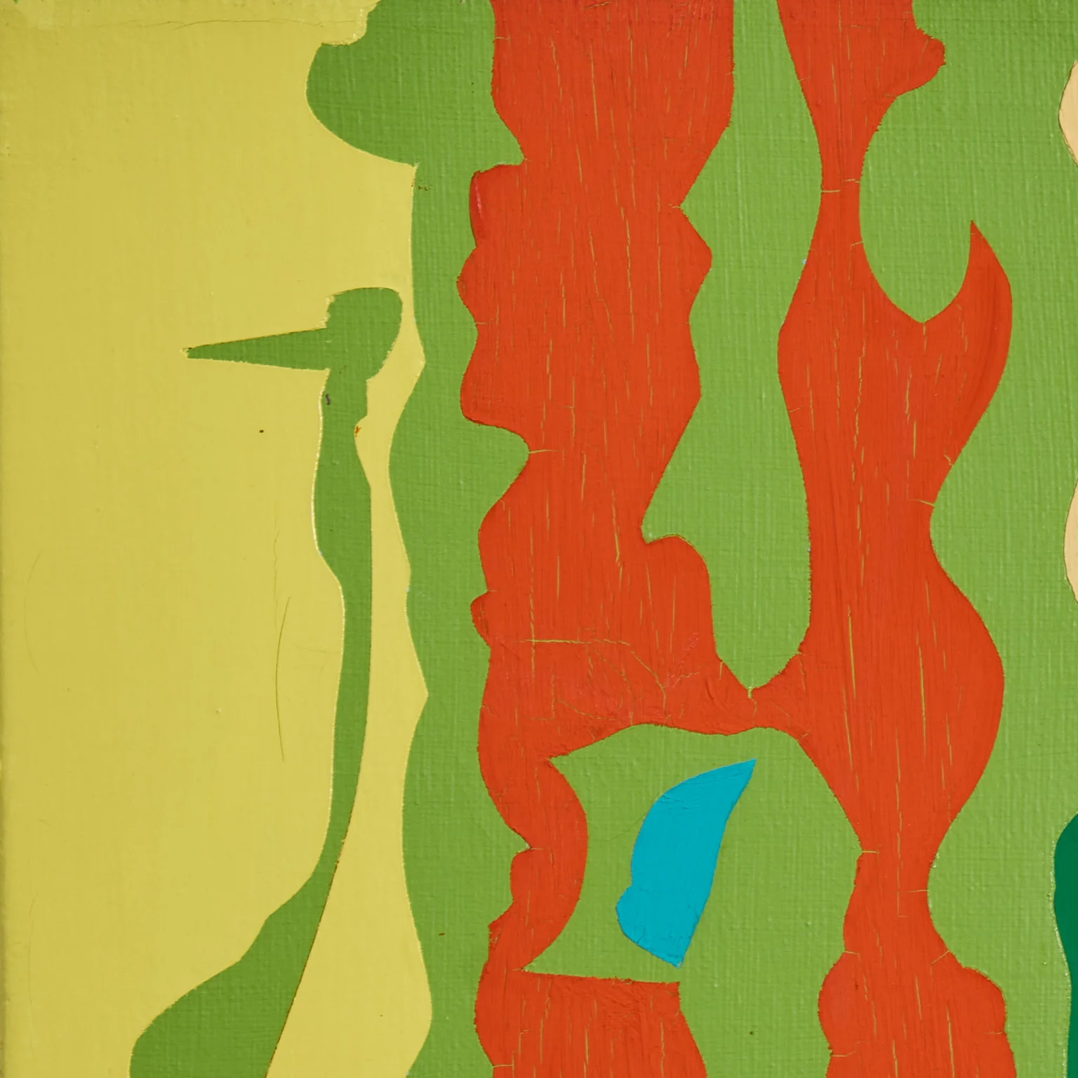 HAROLD TOWN "UNTITLED (PARK)" OIL AND LUCITE ON CANVAS, c. 1973 - Image 5