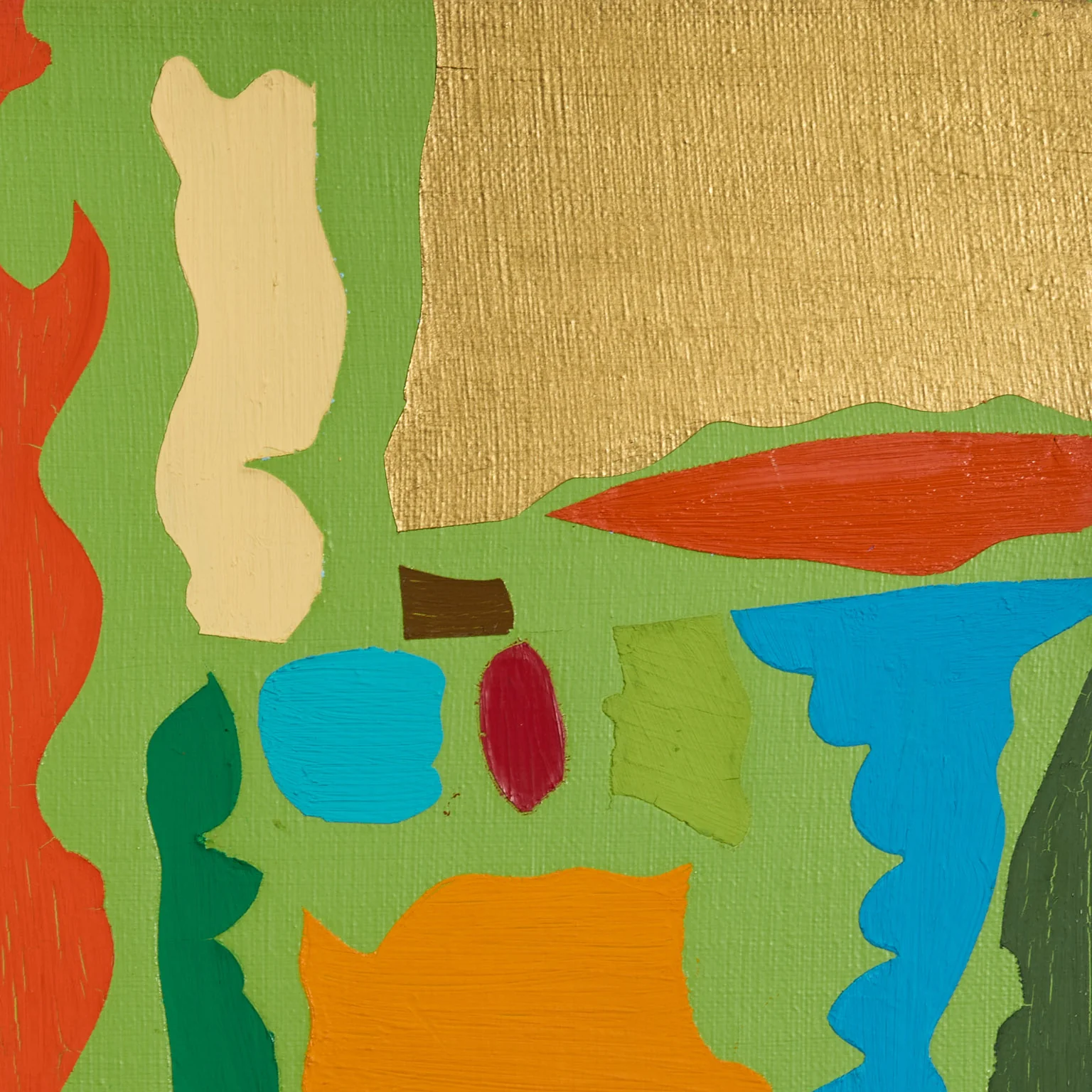 HAROLD TOWN "UNTITLED (PARK)" OIL AND LUCITE ON CANVAS, c. 1973 - Image 6