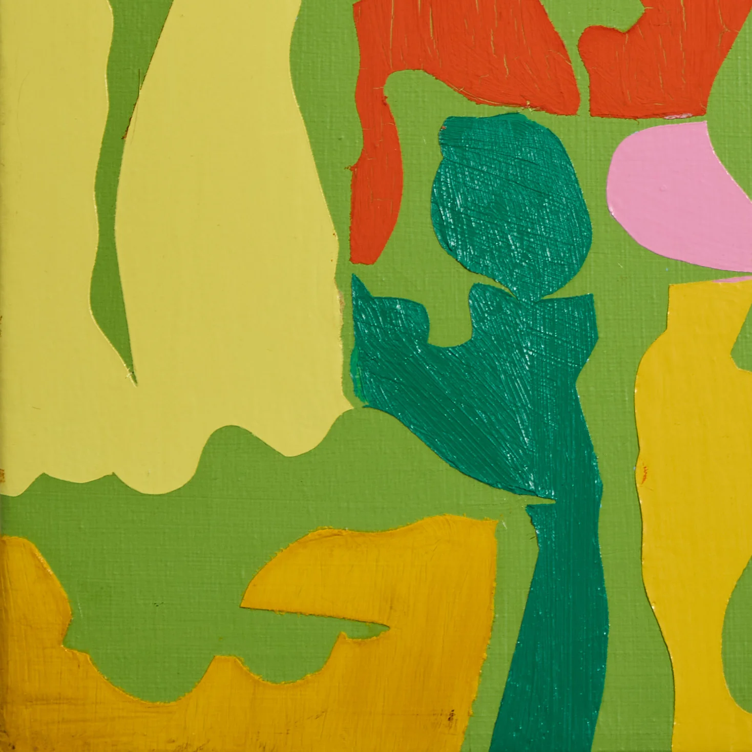 HAROLD TOWN "UNTITLED (PARK)" OIL AND LUCITE ON CANVAS, c. 1973 - Image 7