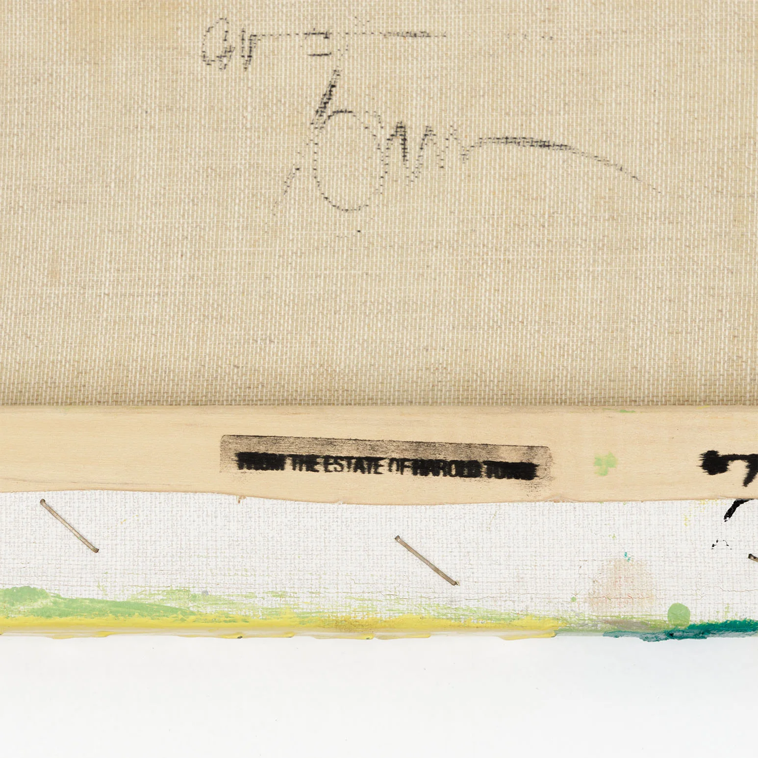 HAROLD TOWN "UNTITLED (PARK)" OIL AND LUCITE ON CANVAS, c. 1973 - Image 9