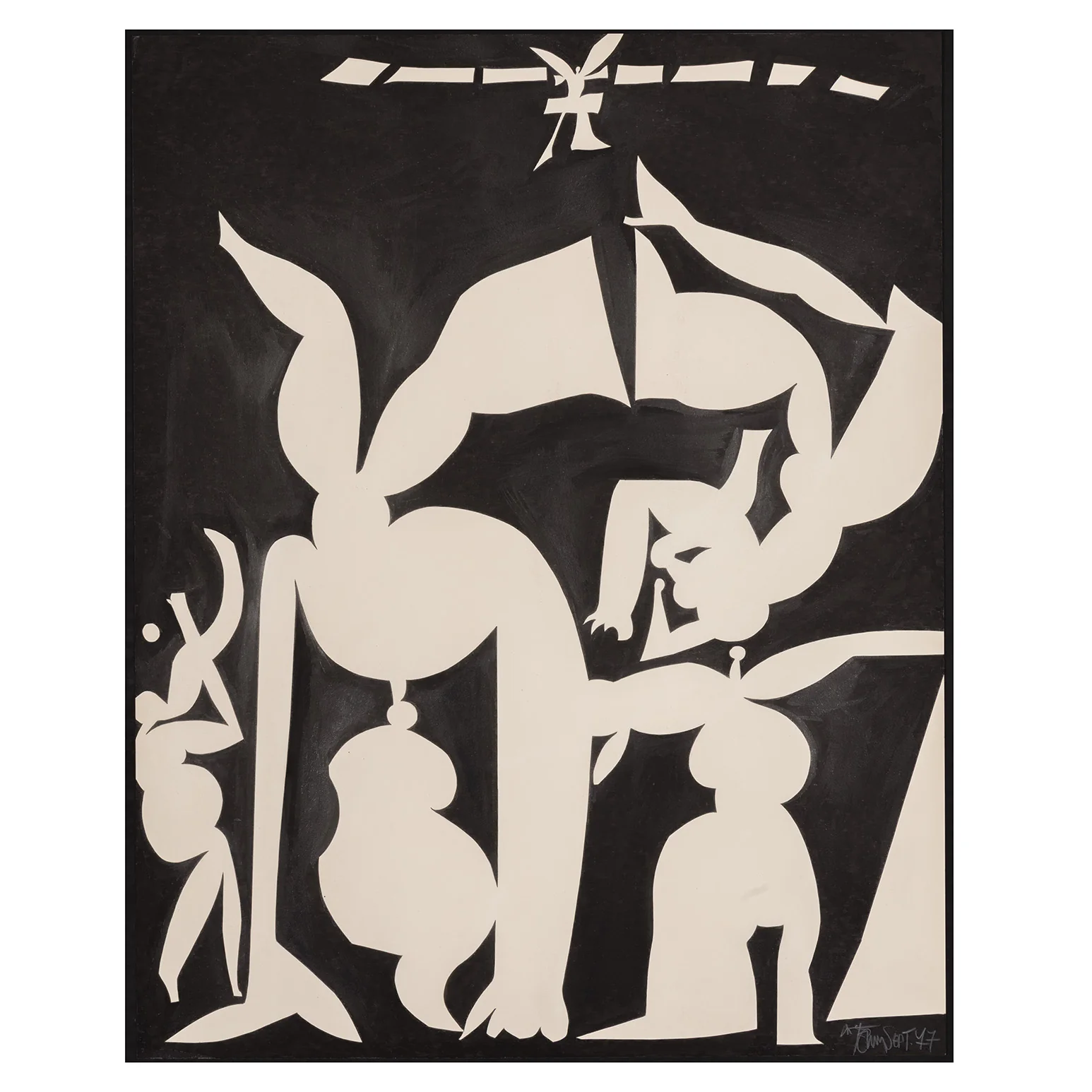 HAROLD TOWN "VALE VARIATION" INK DRAWING, 1977 - Image 3