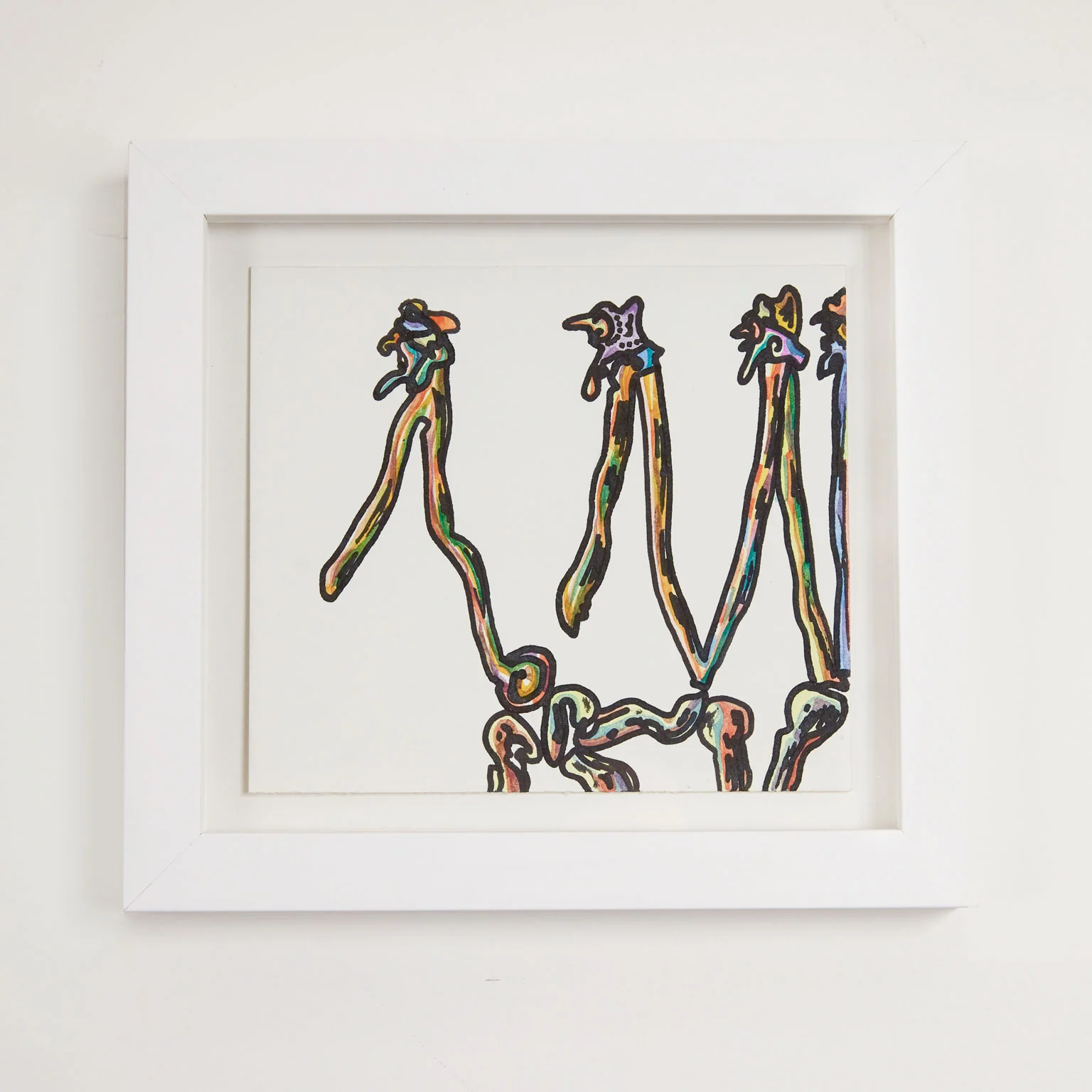 HAROLD TOWN "WALKING LETTERS" MIXED MEDIA, c. 1984 - Image 2