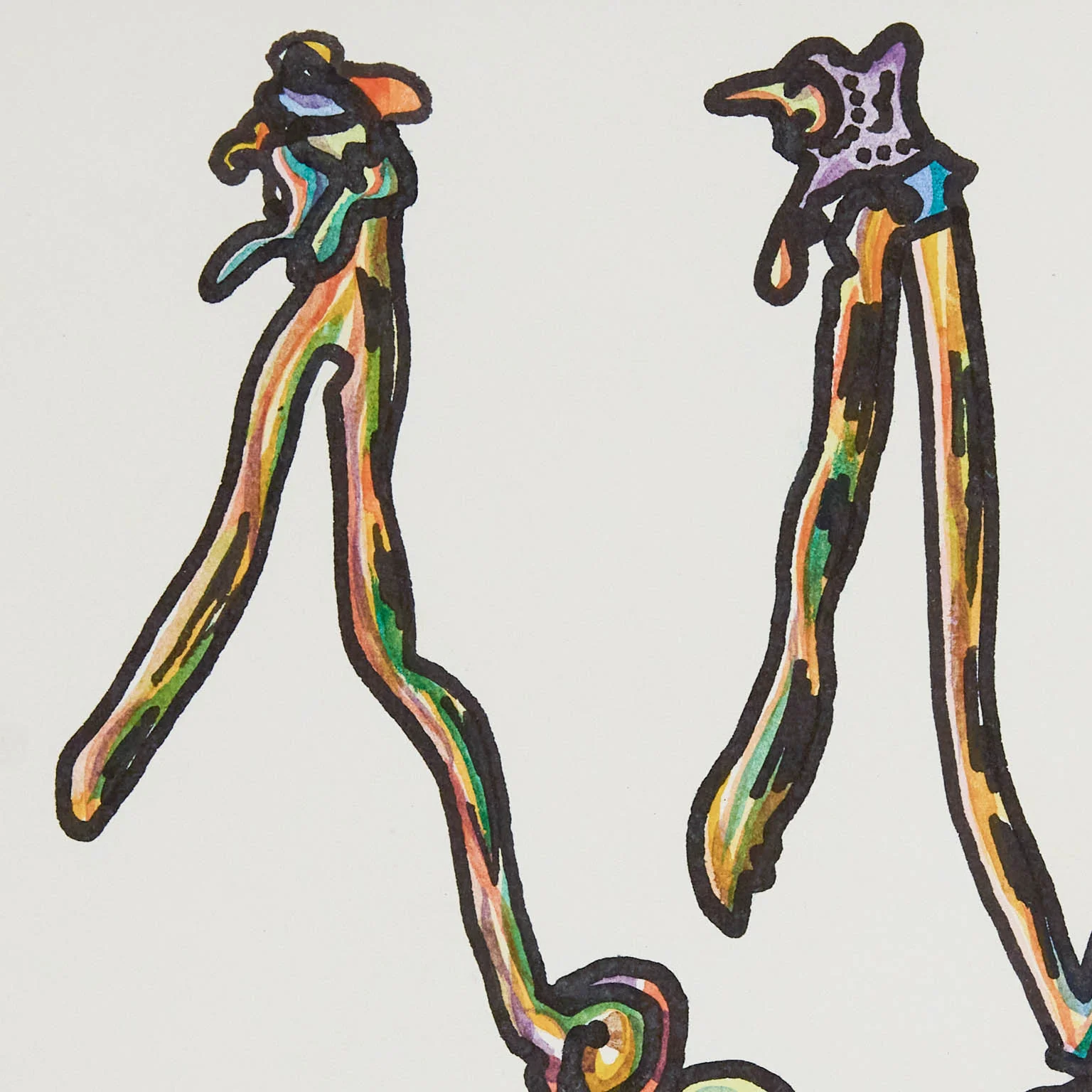 HAROLD TOWN "WALKING LETTERS" MIXED MEDIA, c. 1984 - Image 5