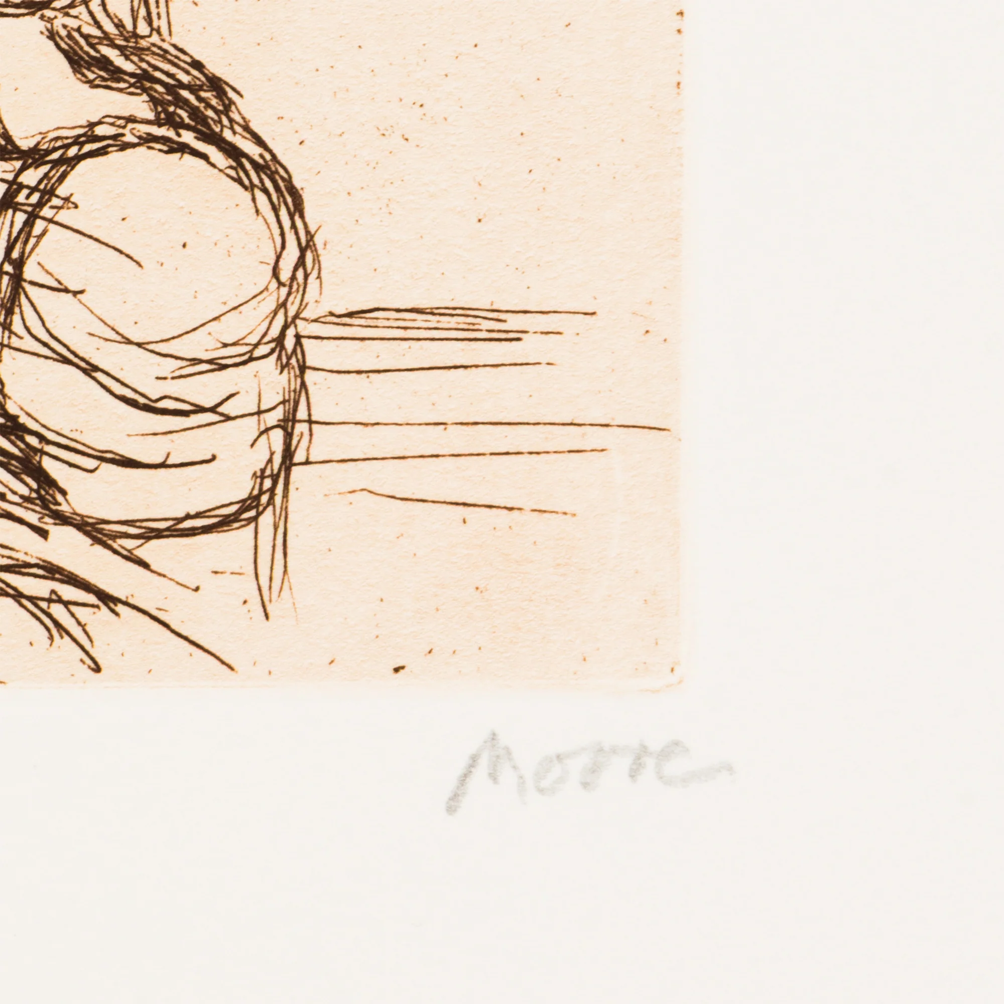 HENRY MOORE "MOTHER AND CHILD - PL 1" ETCHING, 1983 - Image 4