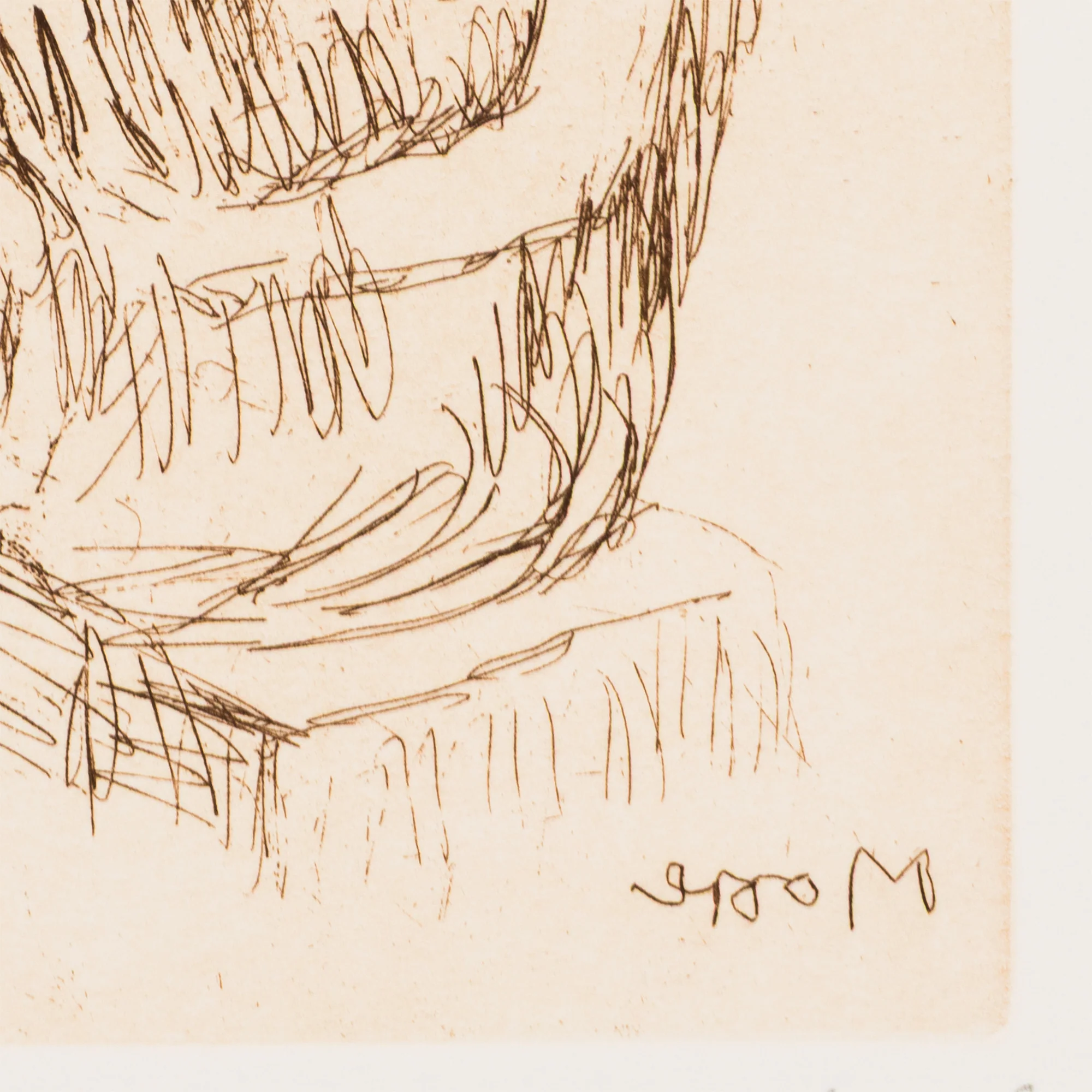 HENRY MOORE "MOTHER AND CHILD - PL 5" ETCHING, 1983 - Image 8