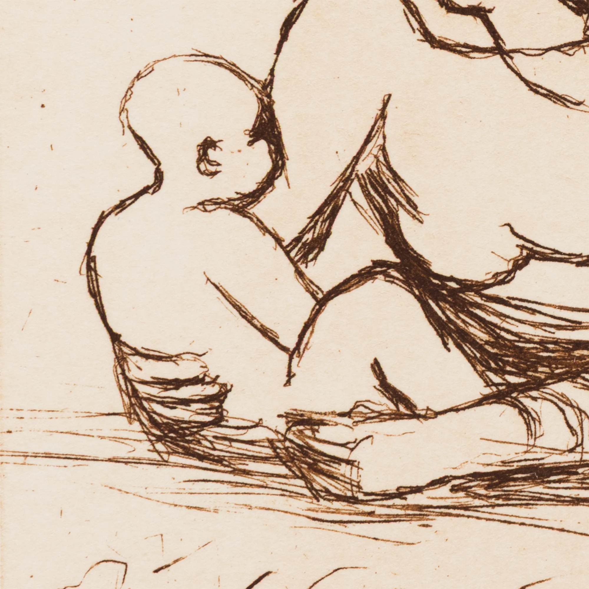 HENRY MOORE "MOTHER AND CHILD - PL 6" ETCHING, 1983 - Image 6