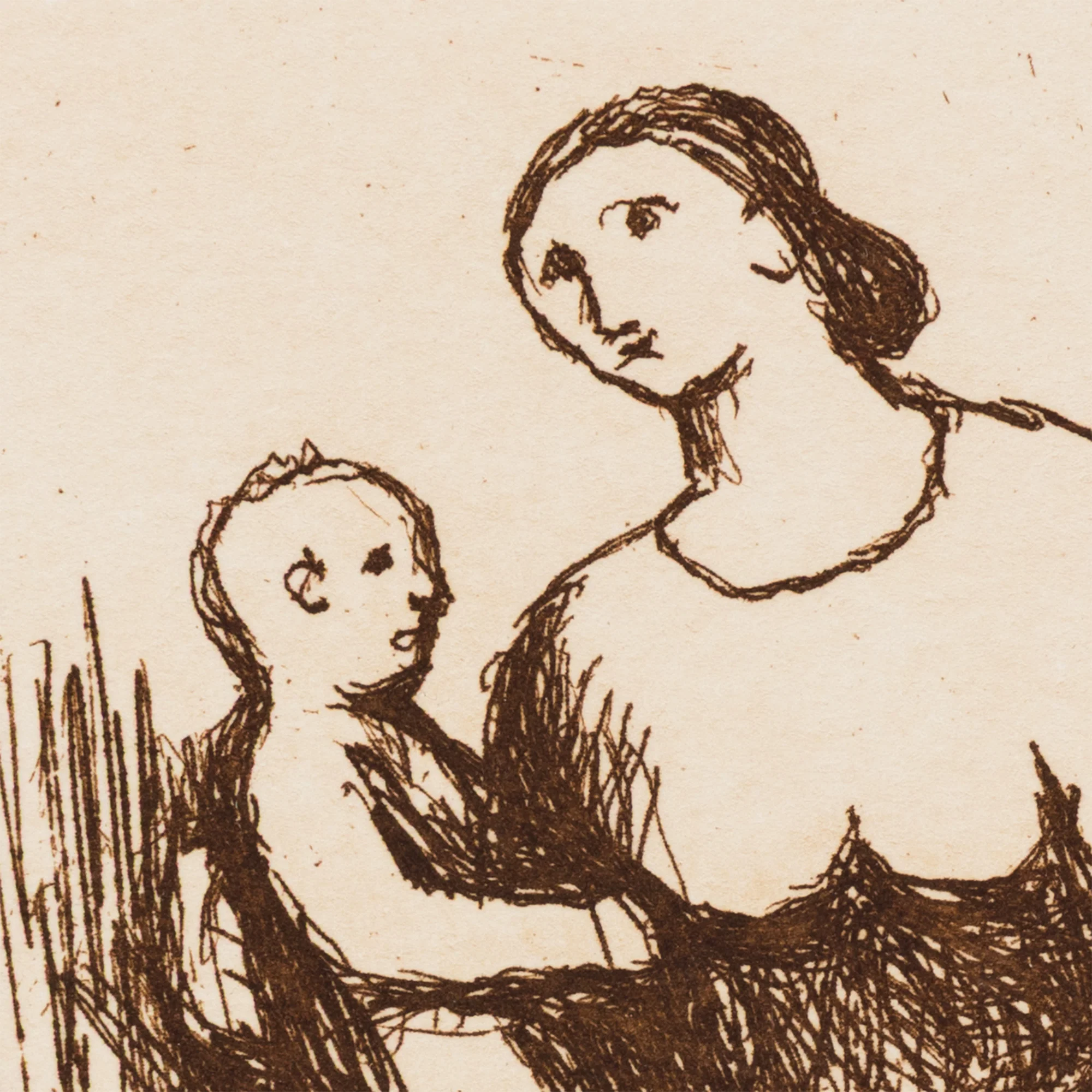 HENRY MOORE "MOTHER AND CHILD - PL 8" ETCHING, 1983 - Image 6
