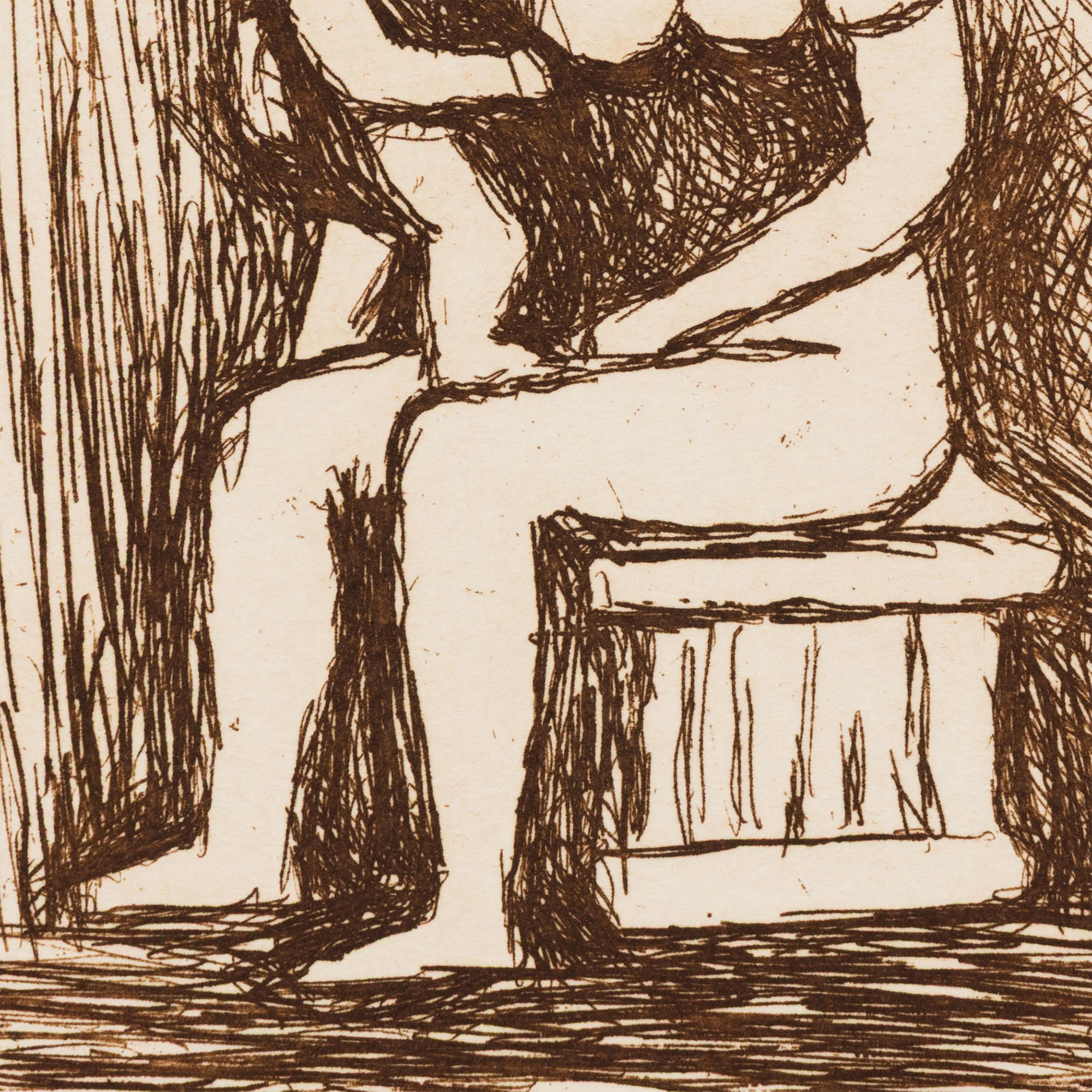 HENRY MOORE "MOTHER AND CHILD - PL 8" ETCHING, 1983 - Image 7