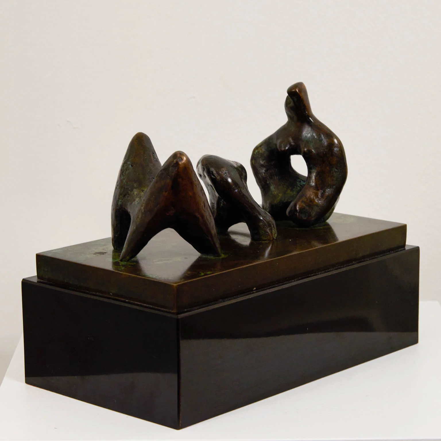 HENRY MOORE "THREE PIECE RECLINING FIGURE" BRONZE, 1963 - Image 2