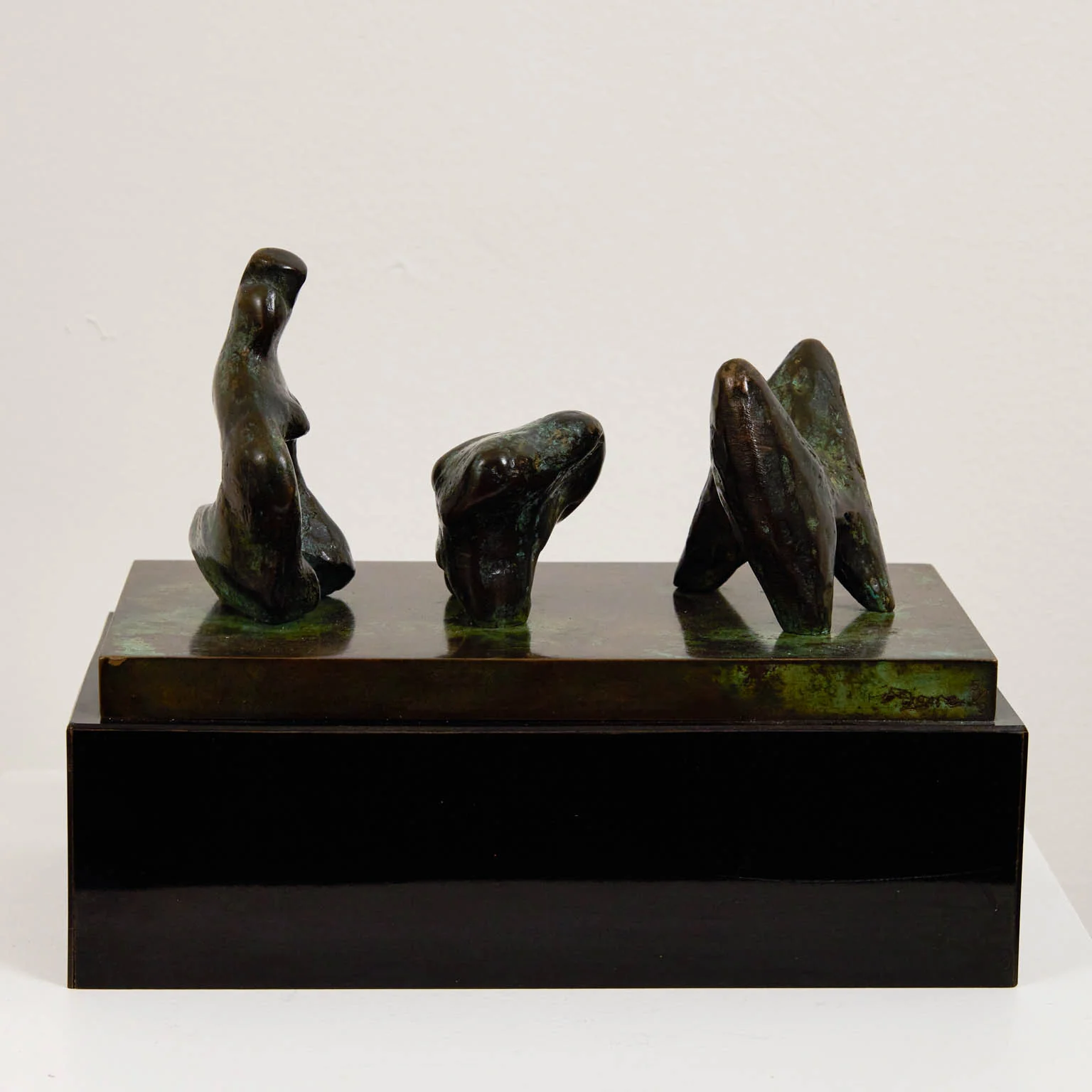 HENRY MOORE "THREE PIECE RECLINING FIGURE" BRONZE, 1963 - Image 5