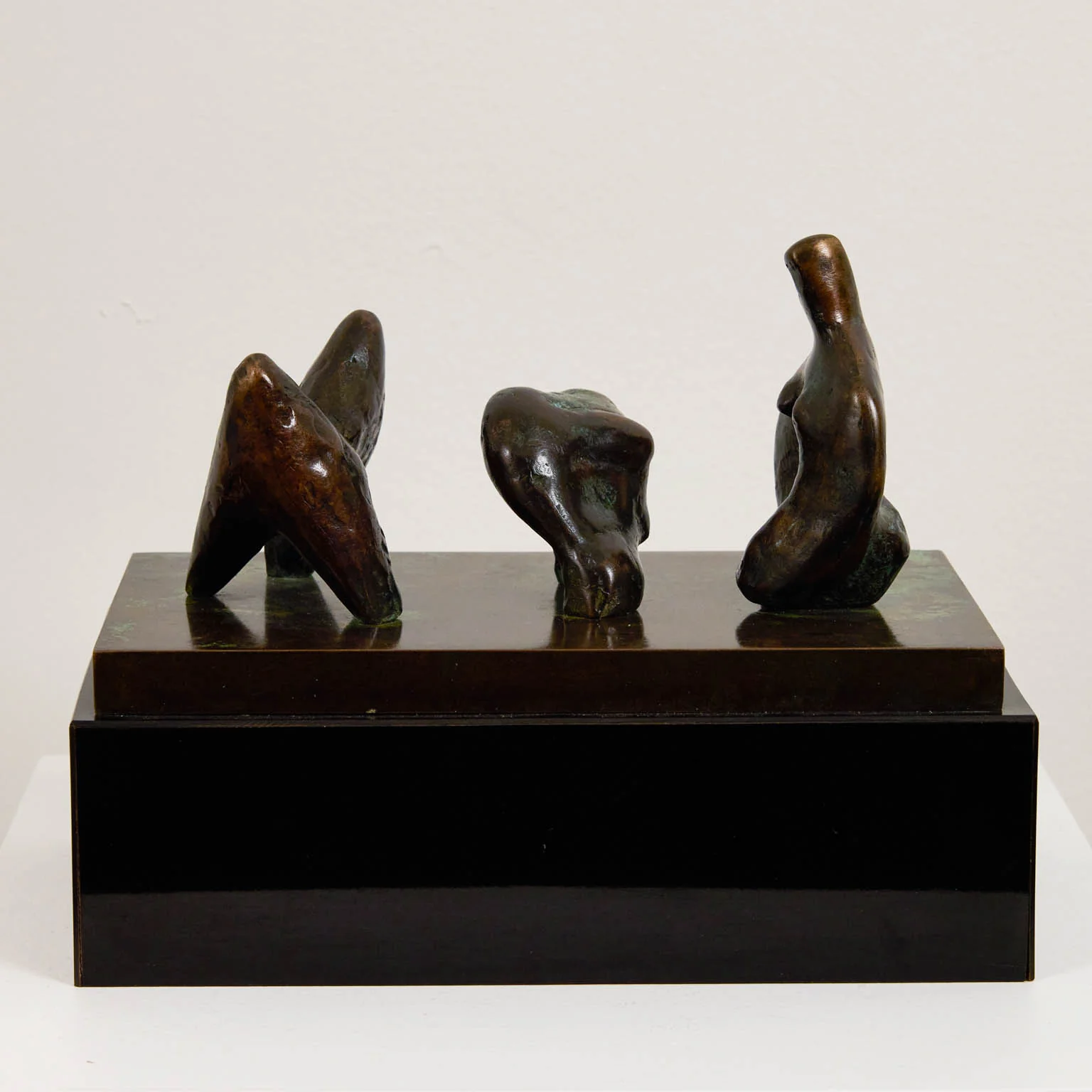 HENRY MOORE "THREE PIECE RECLINING FIGURE" BRONZE, 1963 - Image 6