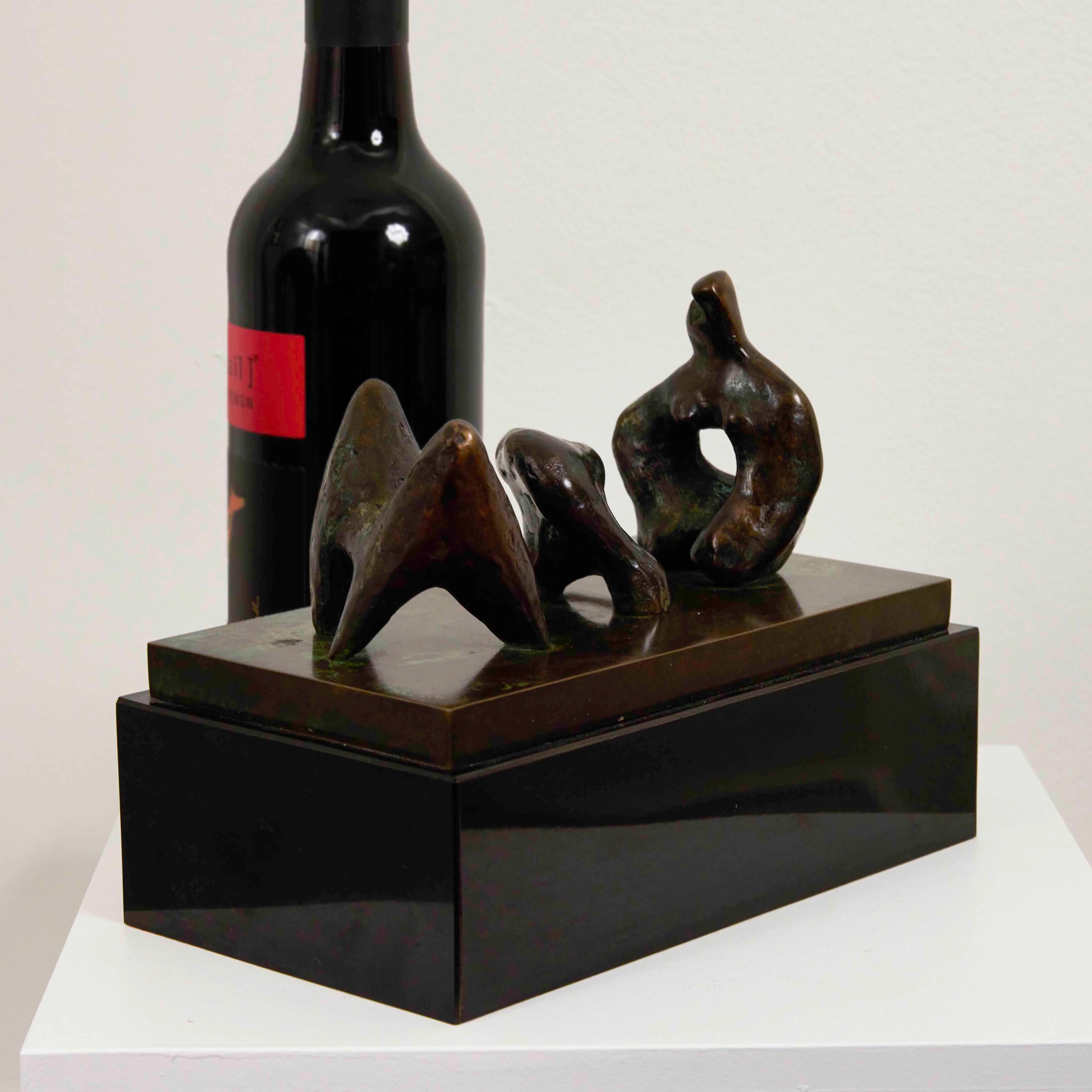 HENRY MOORE "THREE PIECE RECLINING FIGURE" BRONZE, 1963 - Image 8