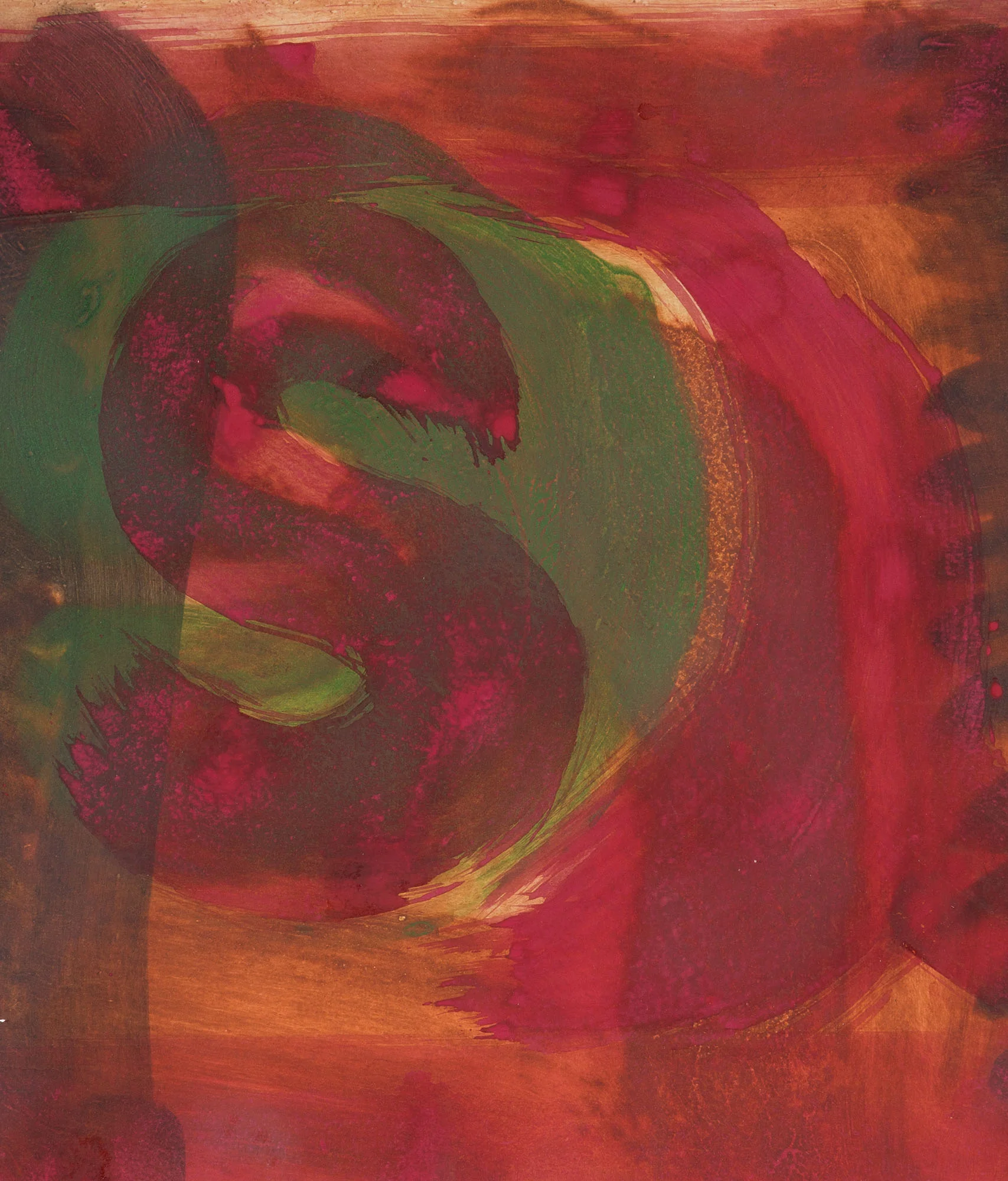 HOWARD HODGKIN "RED LISTENING EAR" 1986