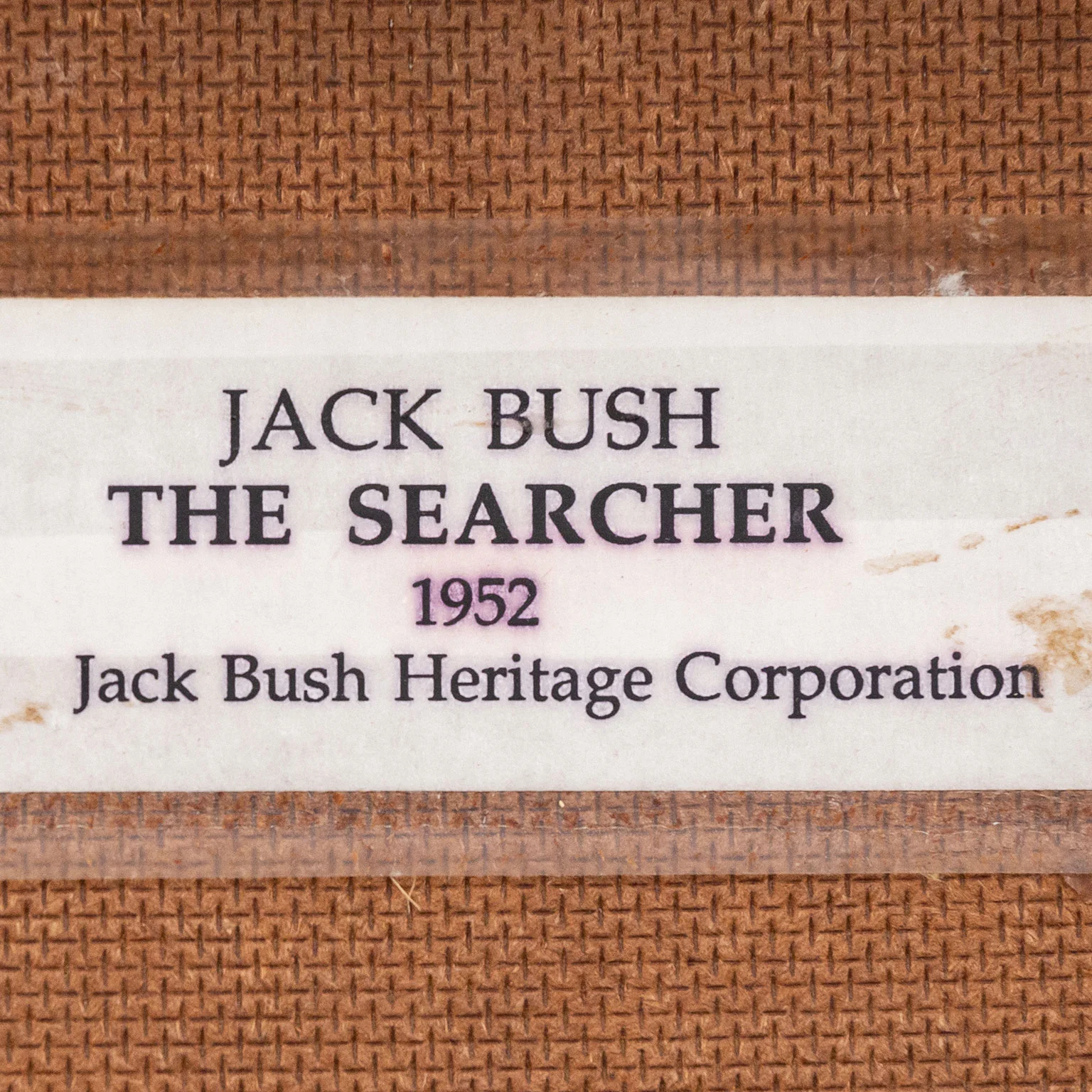 JACK BUSH "THE SEARCHER" OIL ON MASONITE, 1952 - Image 11