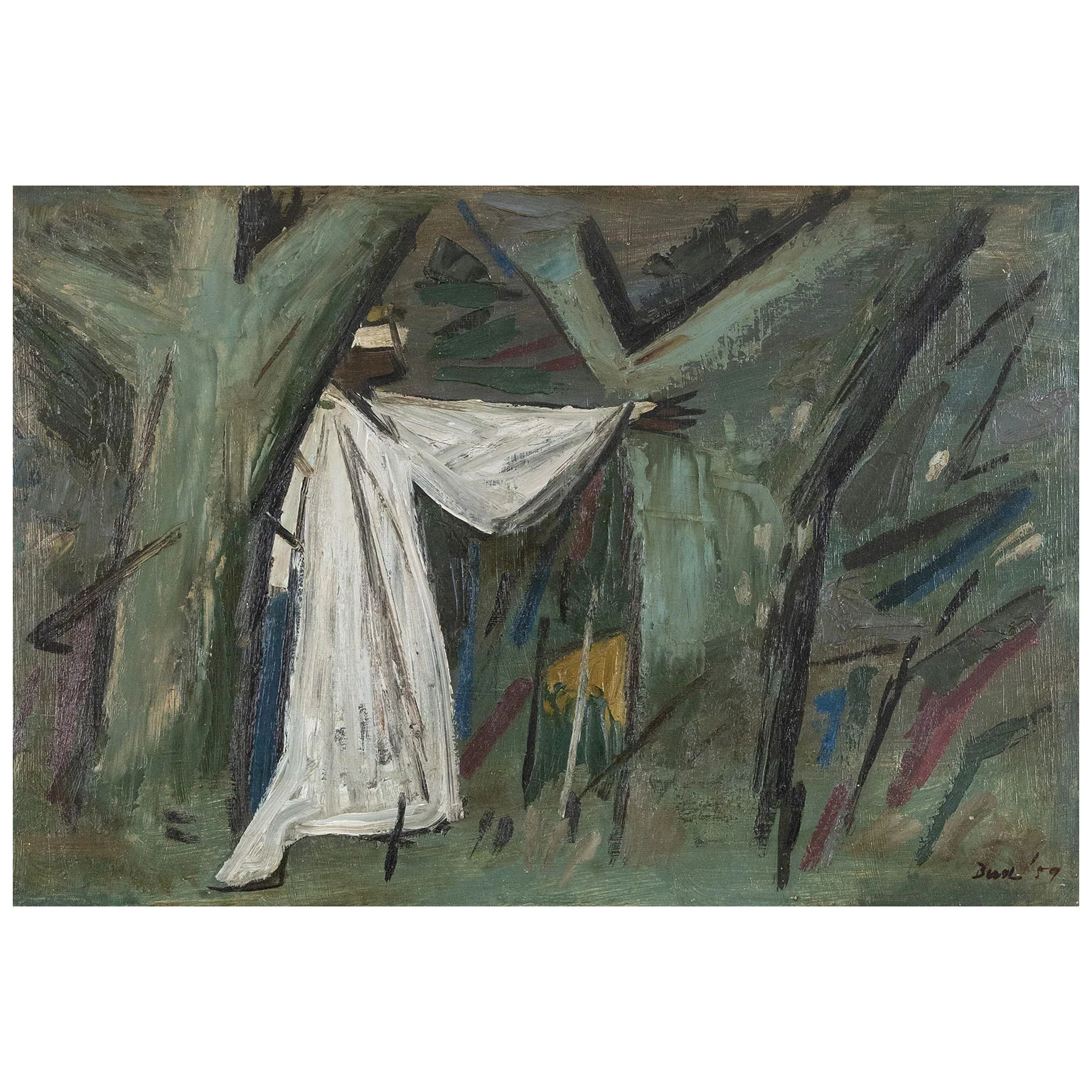 JACK BUSH "THE SEARCHER" OIL ON MASONITE, 1952 - Image 3