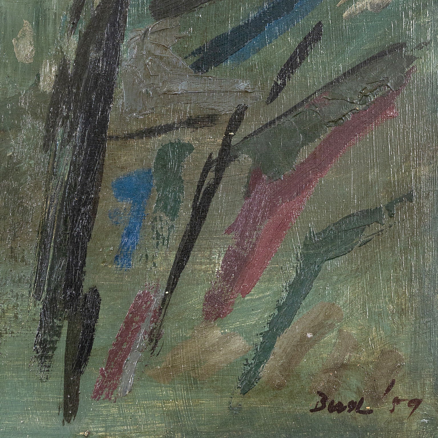 JACK BUSH "THE SEARCHER" OIL ON MASONITE, 1952 - Image 7