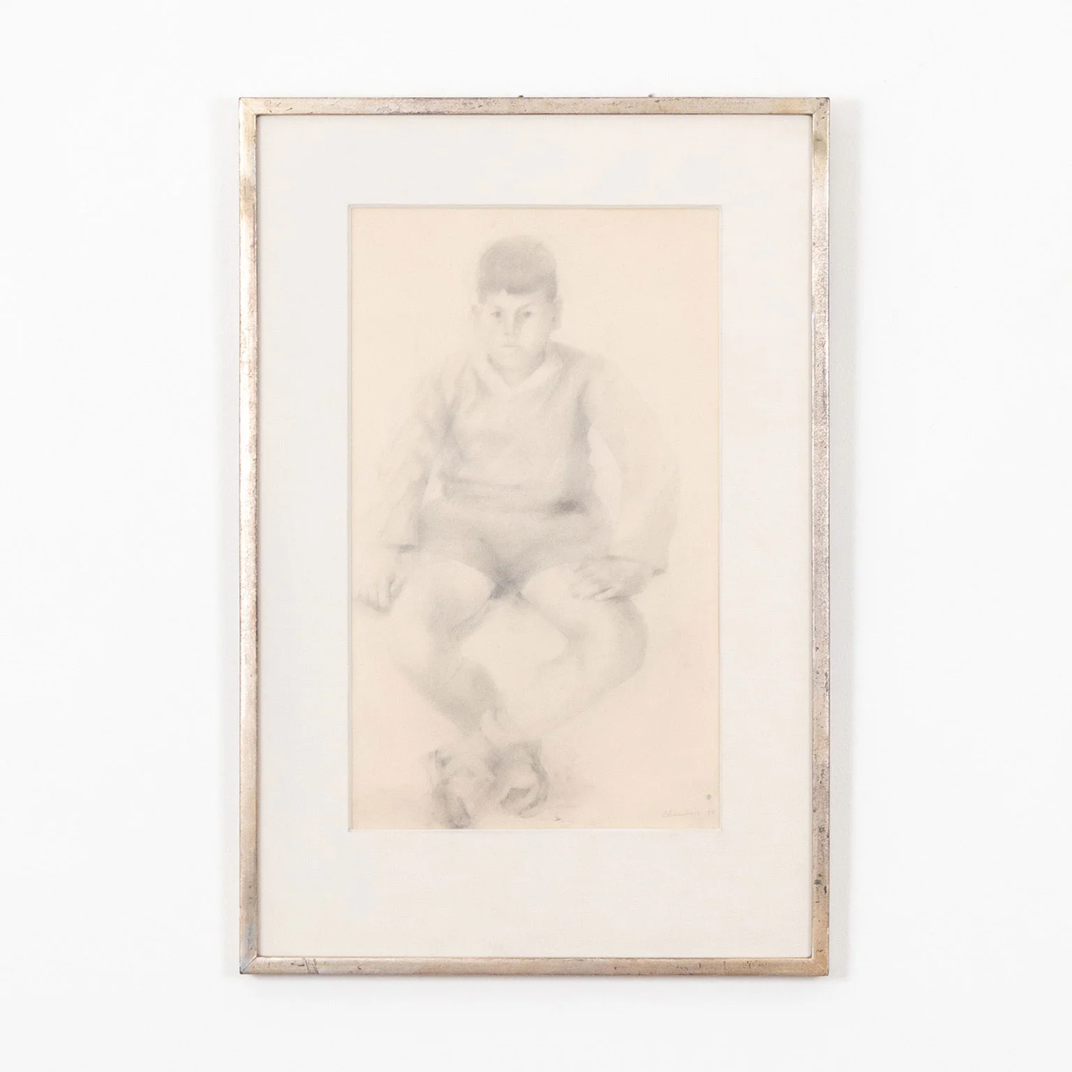JACK CHAMBERS "STUDY OF A YOUNG BOY" GRAPHITE ON PAPER, 1958 - Image 2