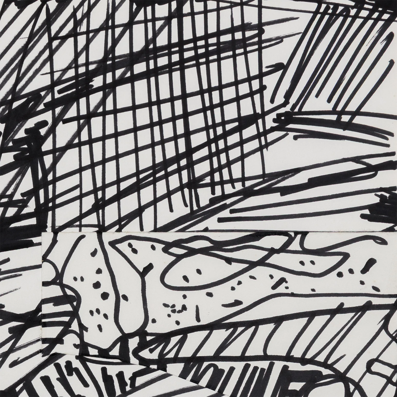 JEAN DUBUFFET "SITUATION XXVIII" COLLAGE, 1978 - Image 7
