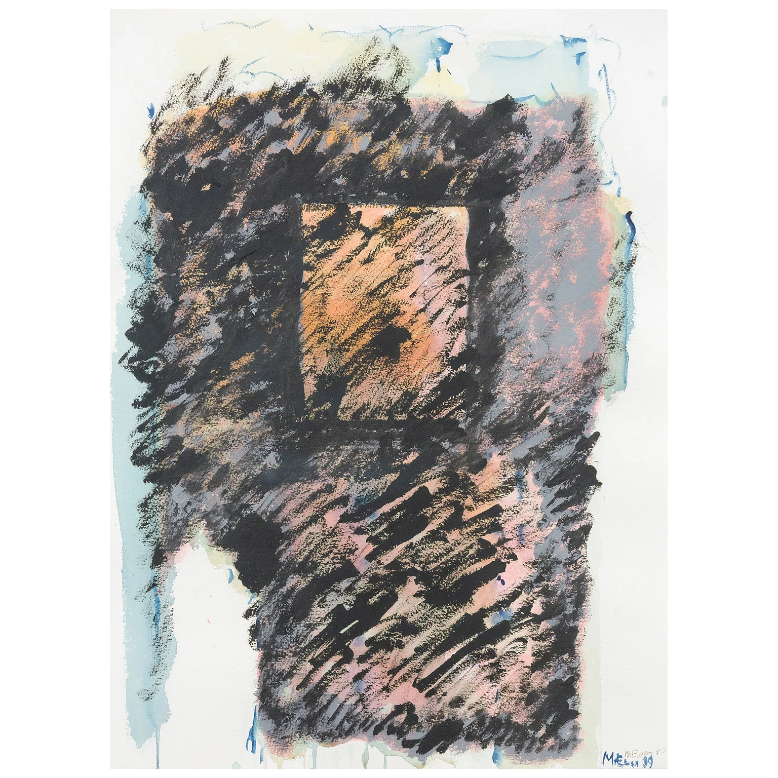 JEAN McEWEN "UNTITLED" WATERCOLOR, 1989 - Image 5