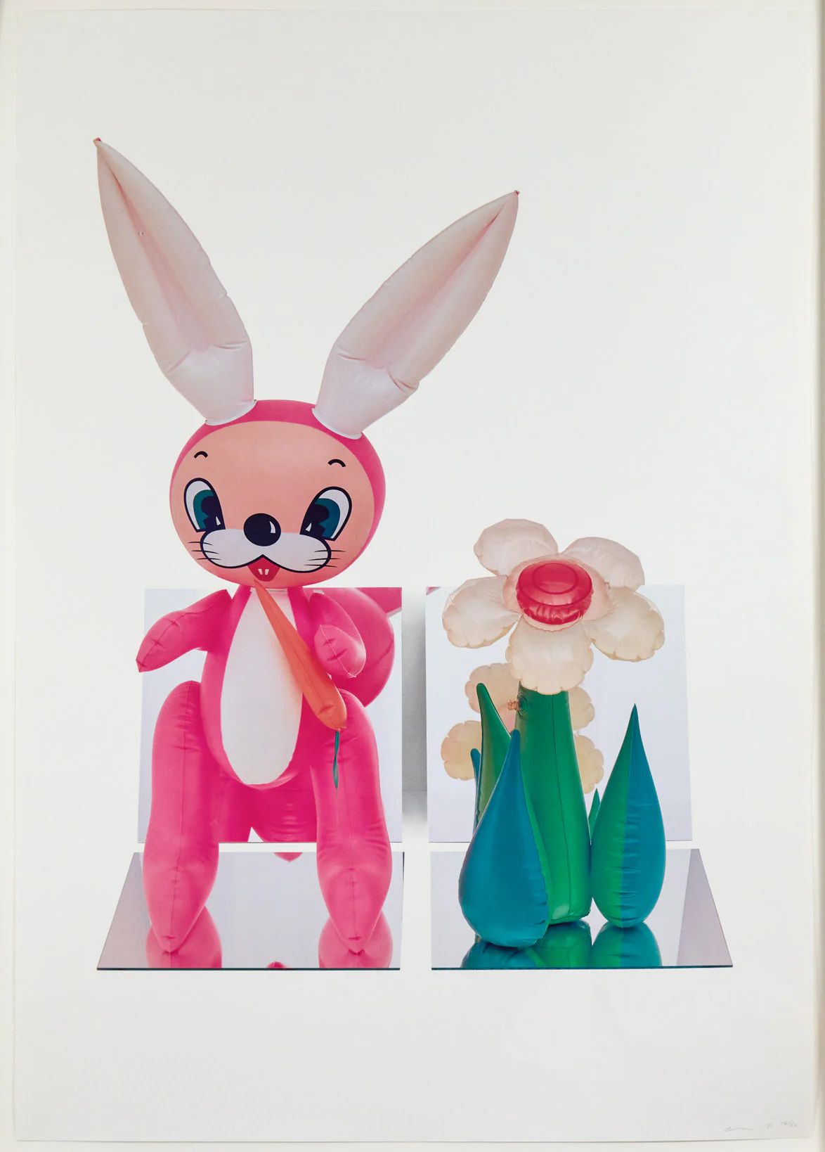 JEFF KOONS "INFLATABLE FLOWER & BUNNY", 1995 - Image 3