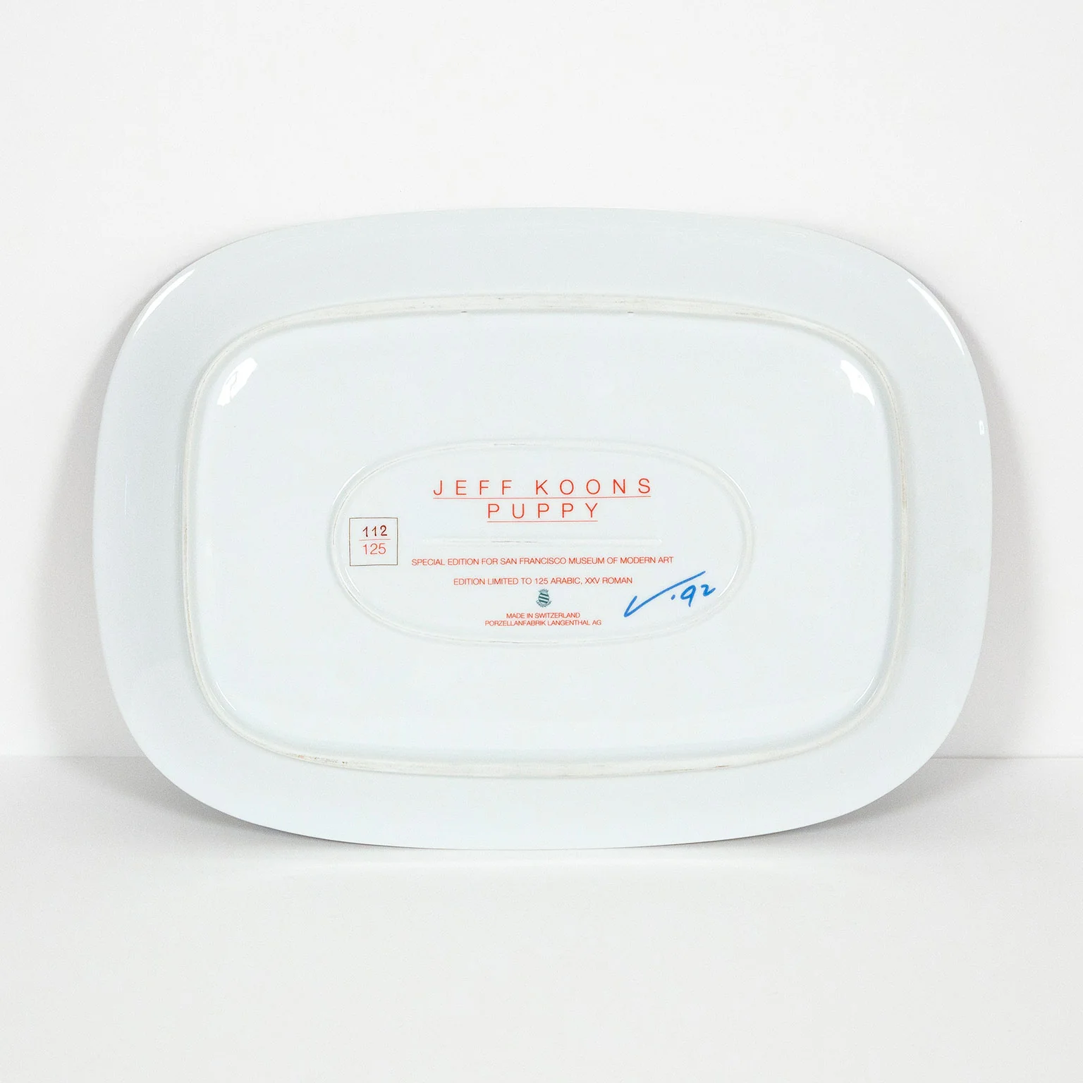 JEFF KOONS "PUPPY" PORCELAIN PLATTER, 1992 - Image 7