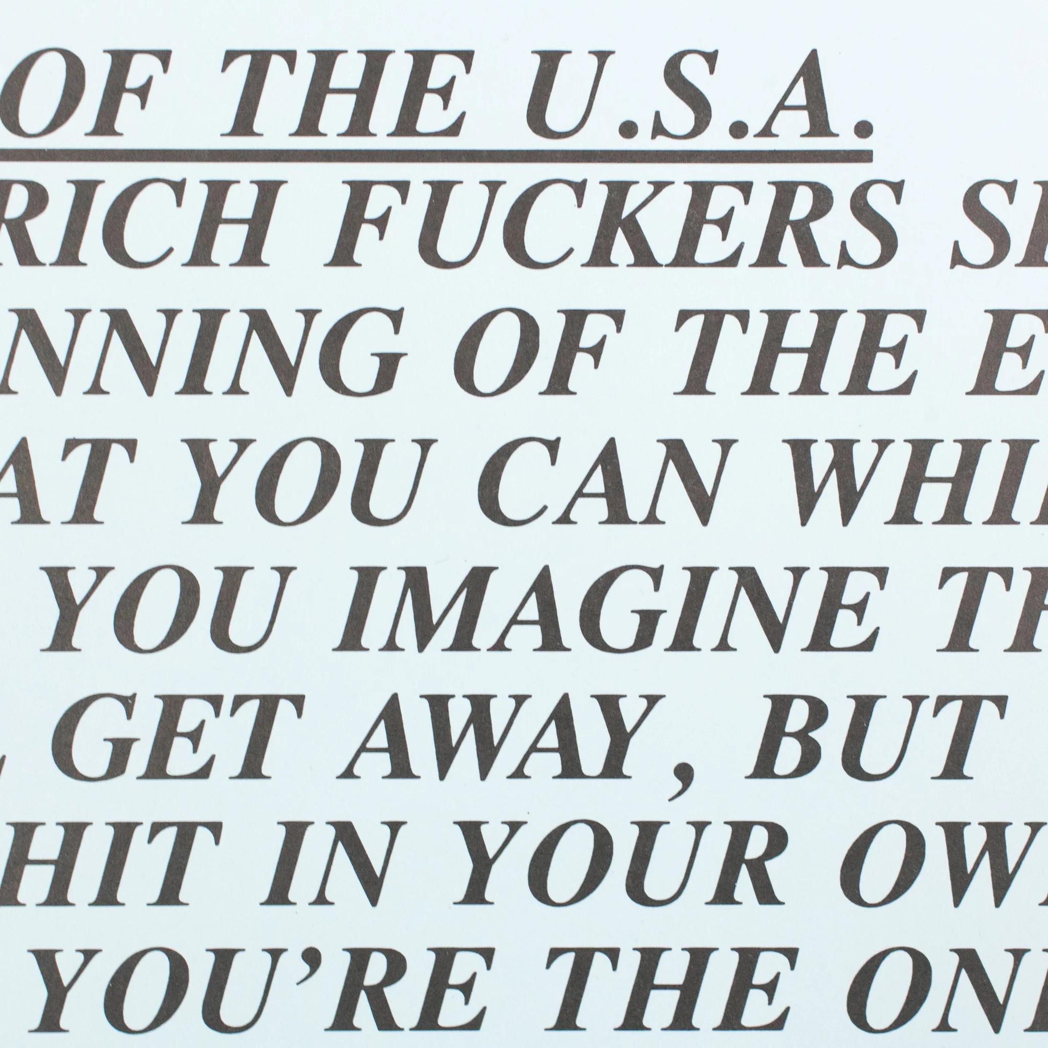 JENNY HOLZER "END OF THE USA" INFLAMMATORY ESSAYS, 1982 - Image 6