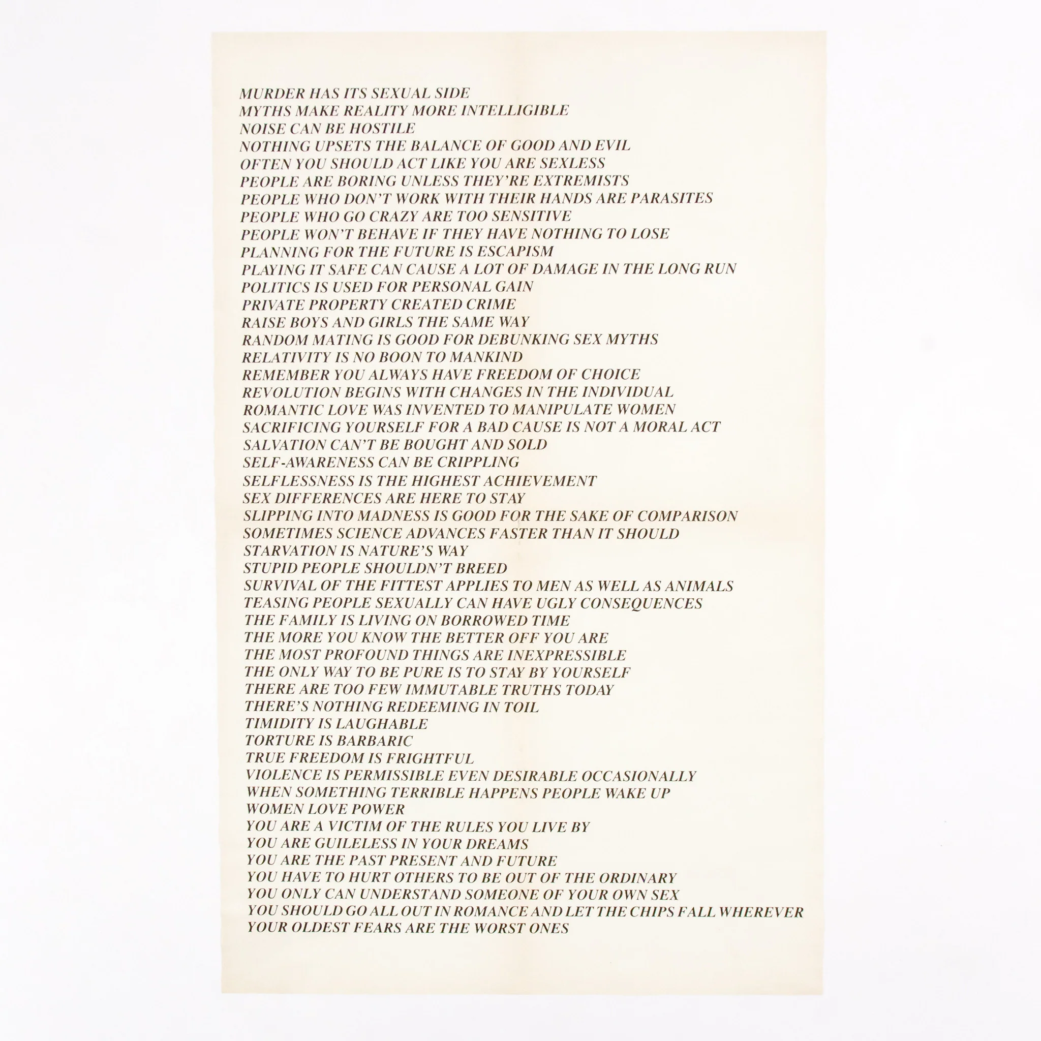 JENNY HOLZER "TRUISMS (TORONTO)" 1982 - Image 3