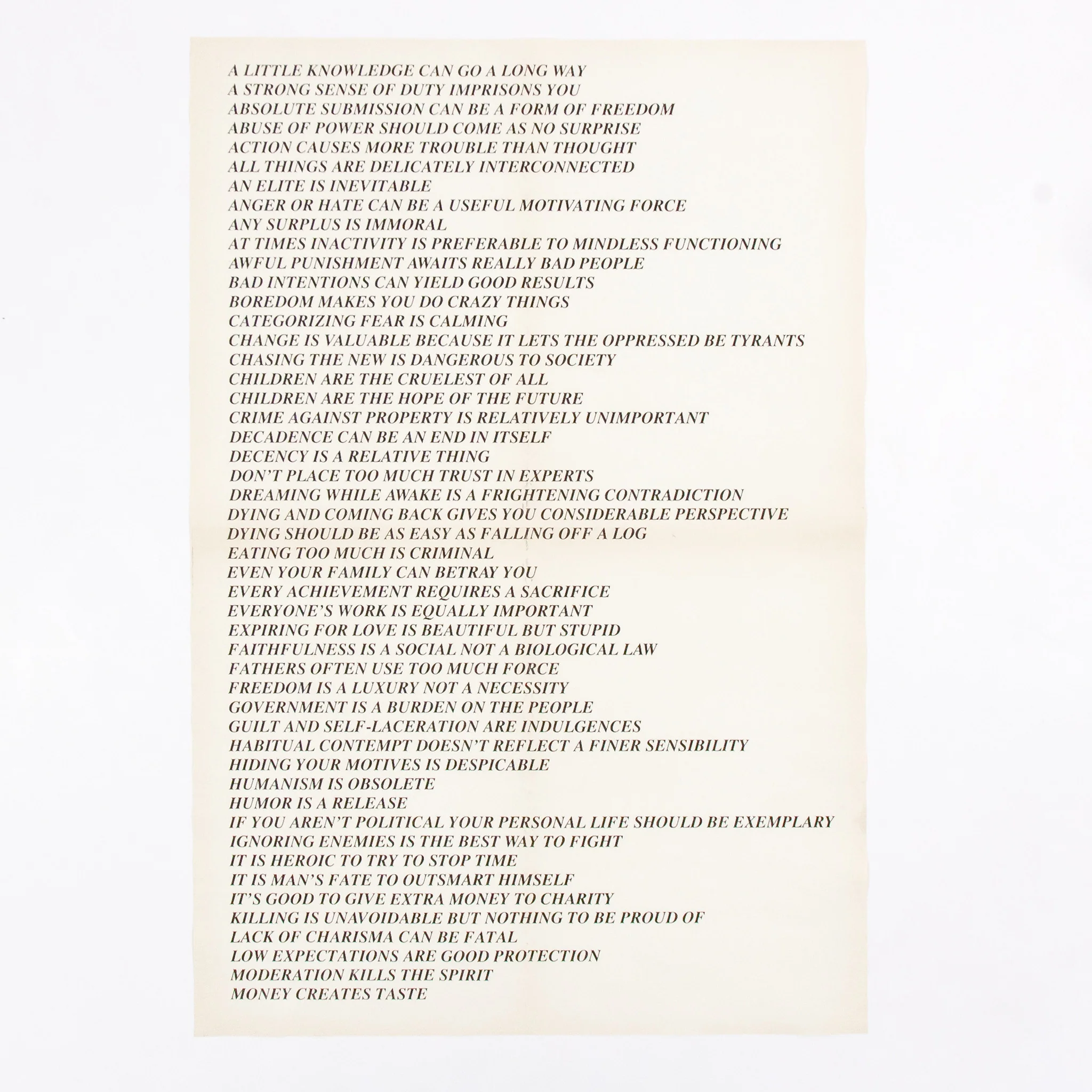 JENNY HOLZER "TRUISMS (TORONTO)" 1982 - Image 4