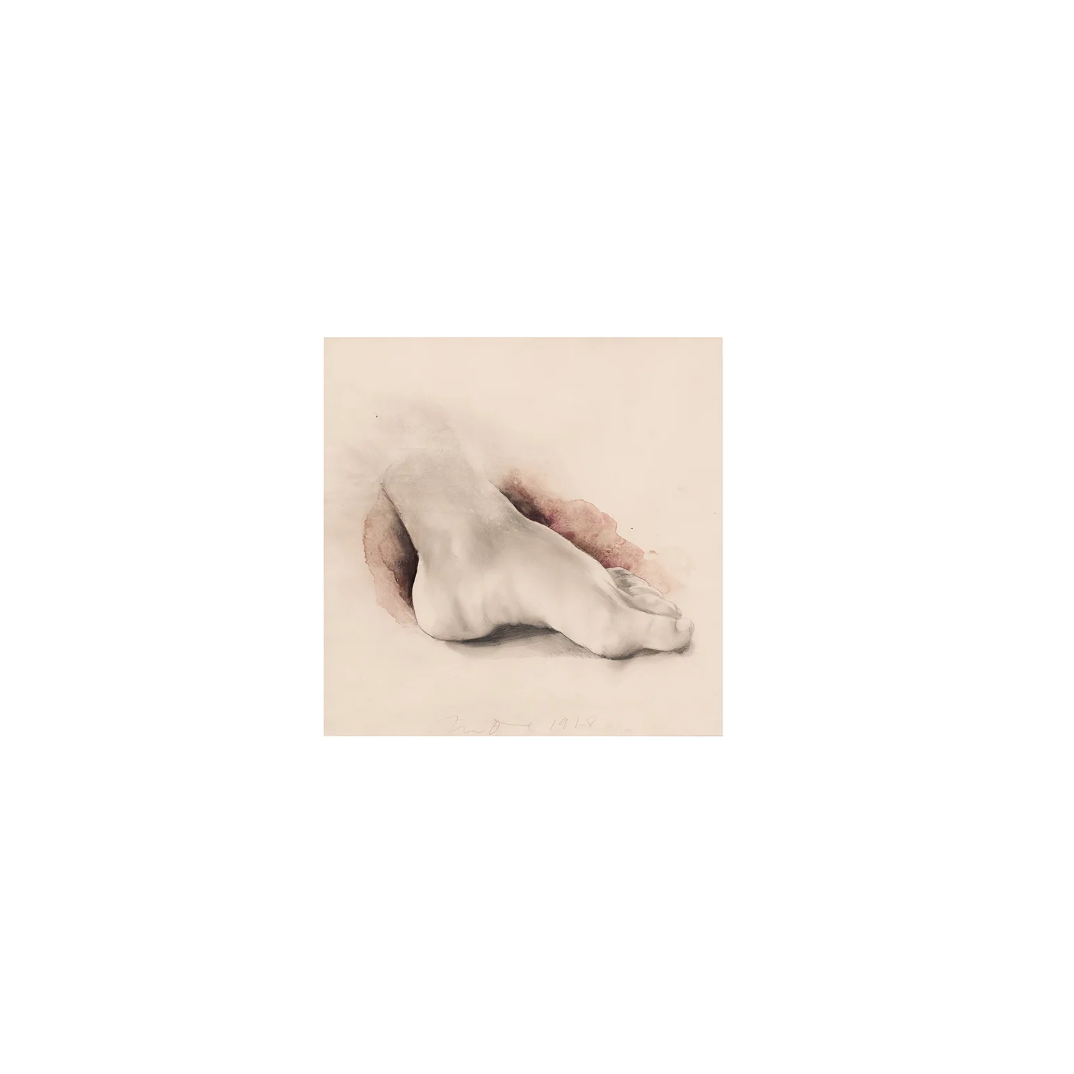 JIM DINE "FOOT" WATERCOLOR, 1978 - Image 5