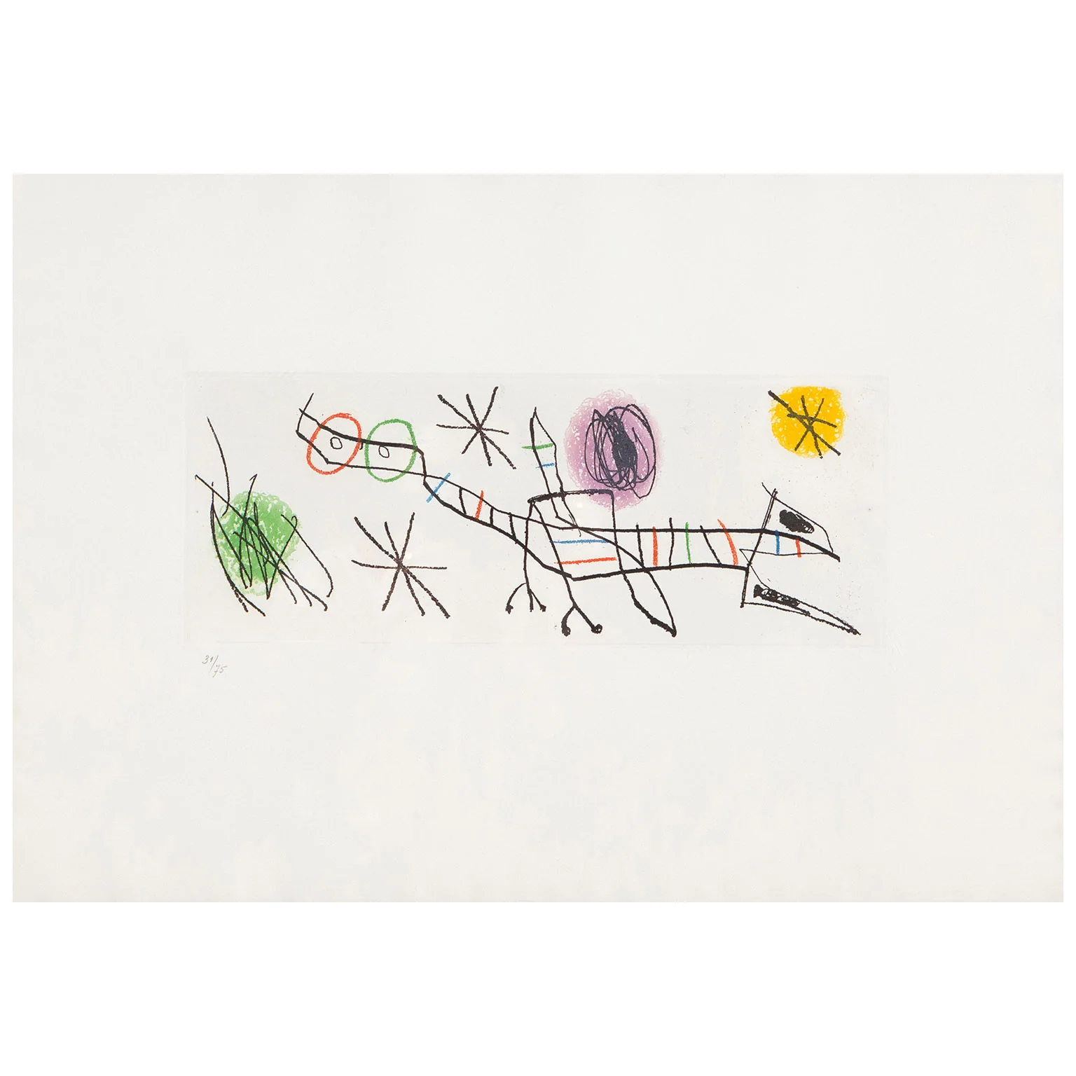 JOAN MIRO "DEMAND D'EMPOLI", ETCHING, 1960 - Image 3